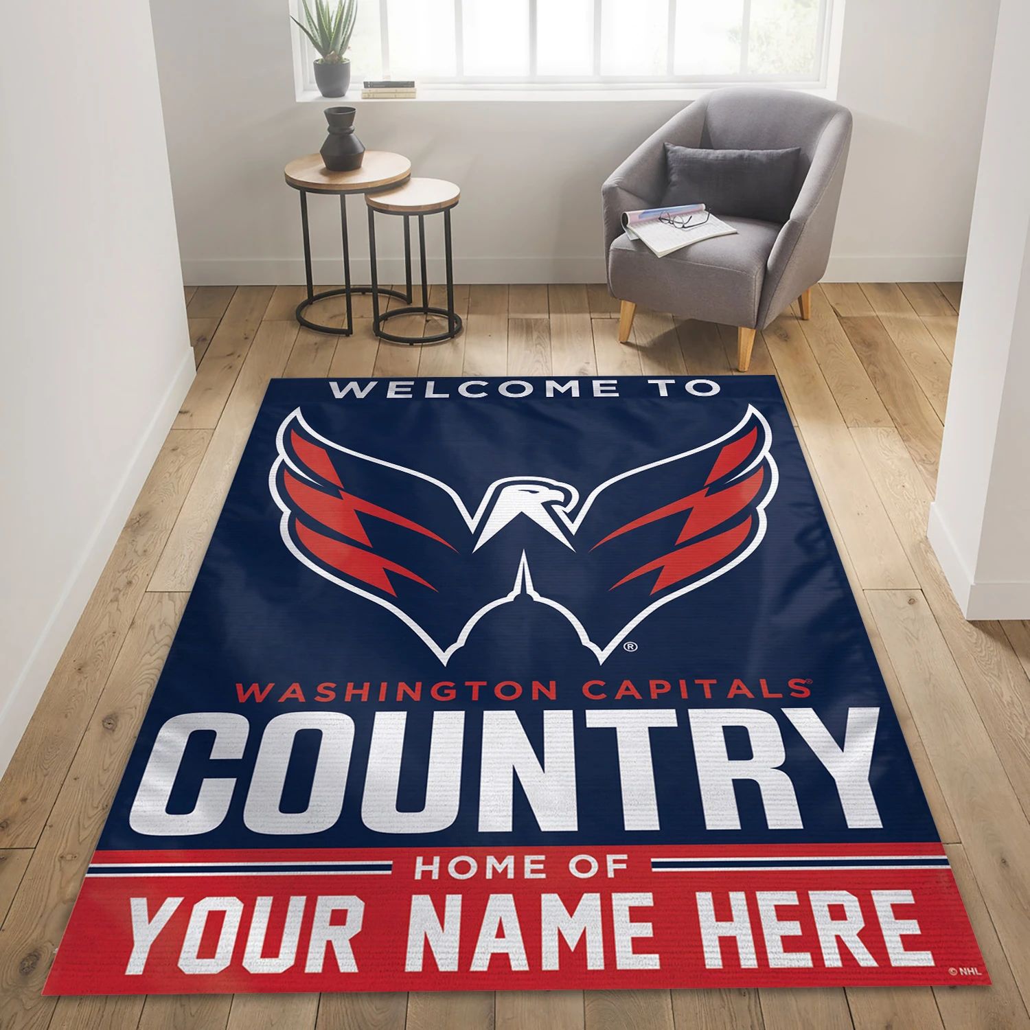 Washington Capitals Personal NHL Area Rug Carpet, Sport Living Room Rug - US Decor - Indoor Outdoor Rugs