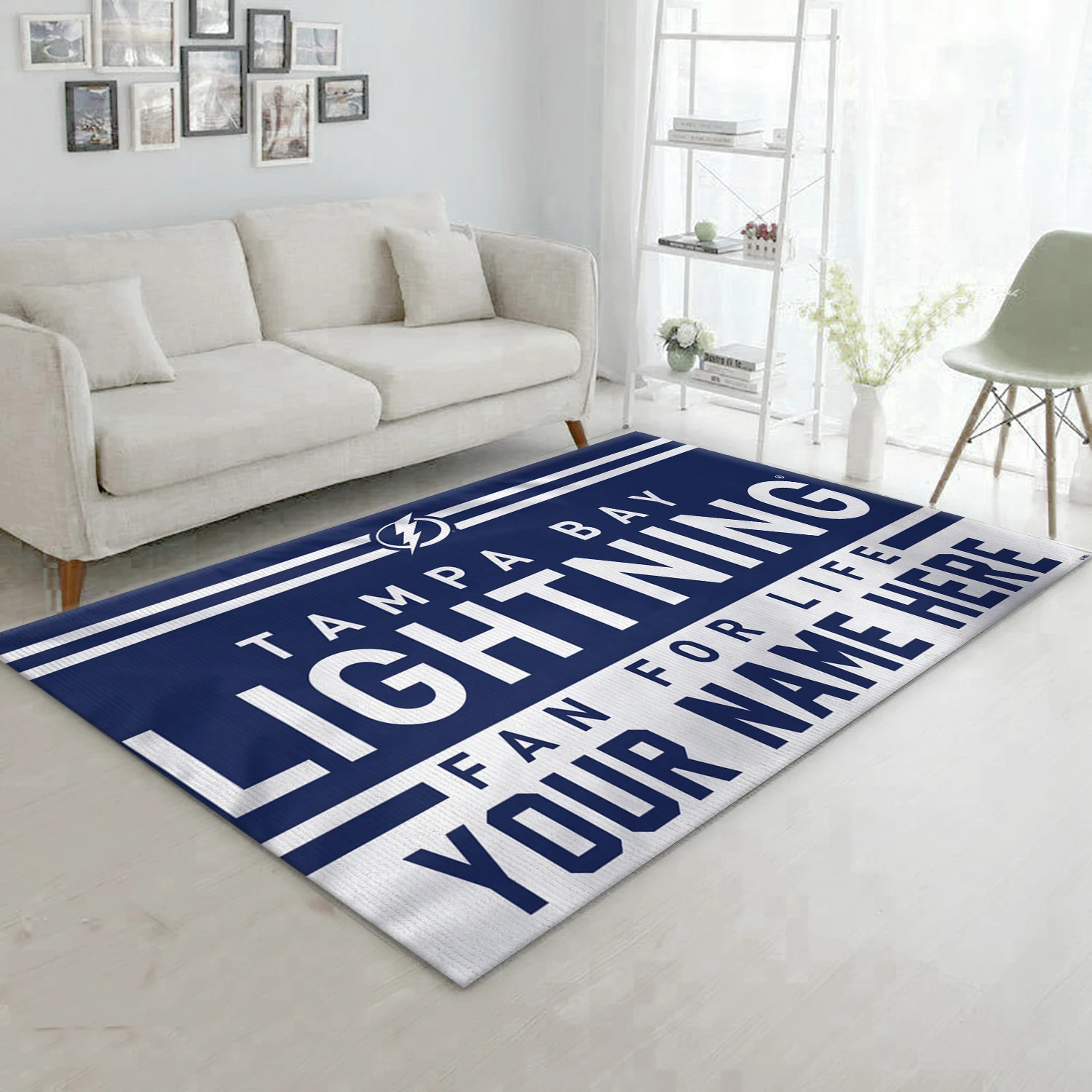 Tampa Bay Lightning Personal NHL Team Logo Area Rug, Sport Living Room Rug - US Decor - Indoor Outdoor Rugs