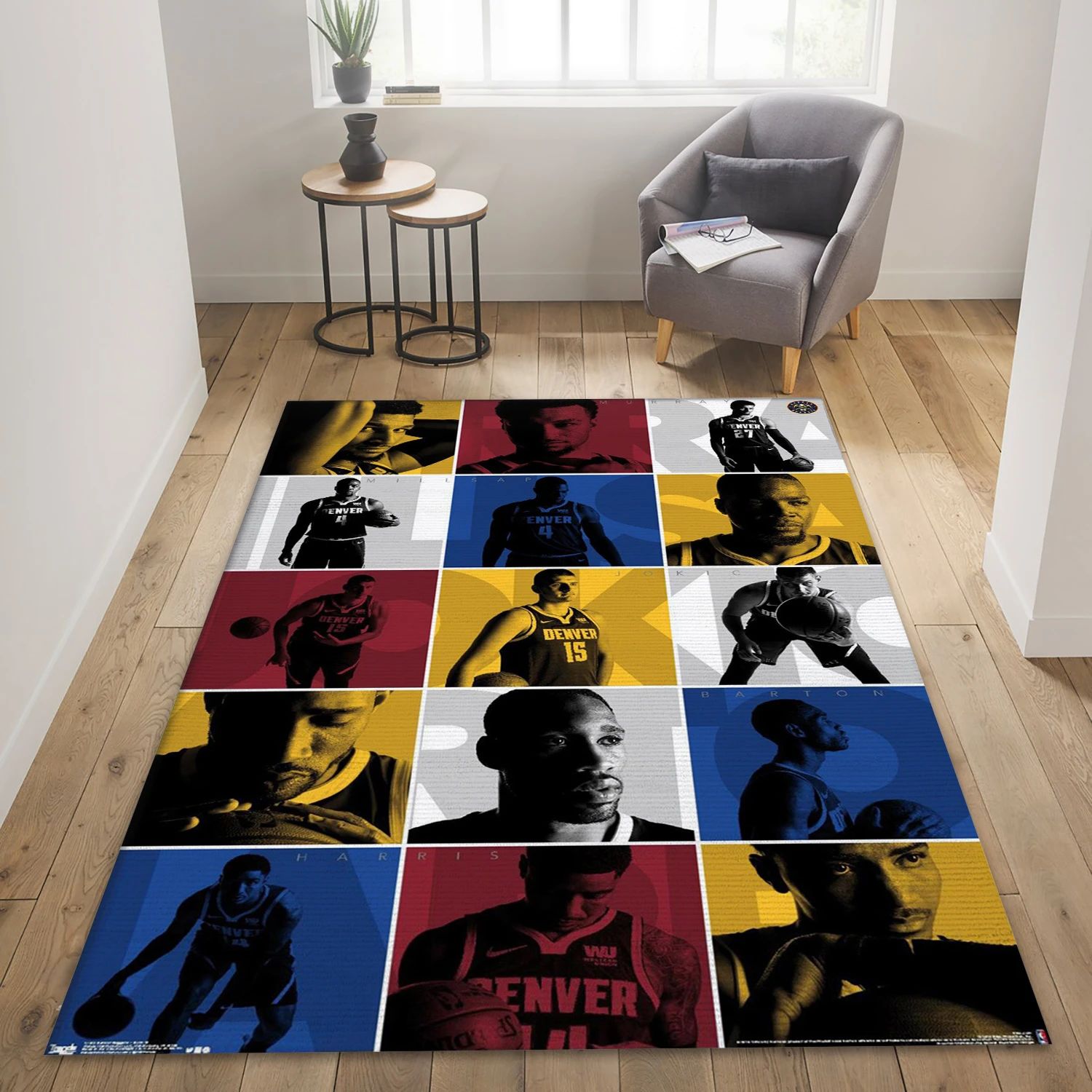 Denver Nuggets Teams NBA Team Logos Area Rug, Living Room Rug - US Decor - Indoor Outdoor Rugs