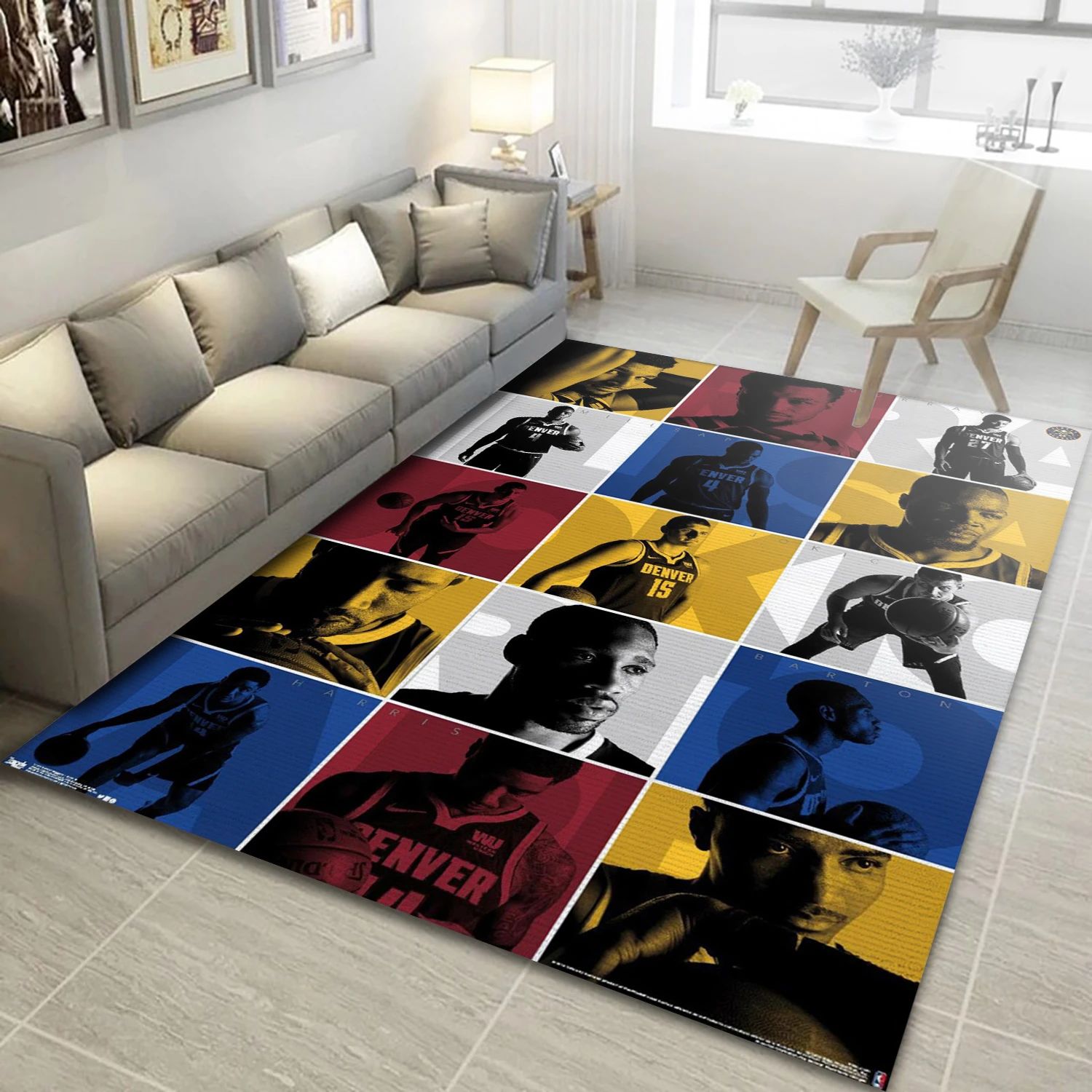 Denver Nuggets Teams NBA Team Logos Area Rug, Living Room Rug - US Decor - Indoor Outdoor Rugs