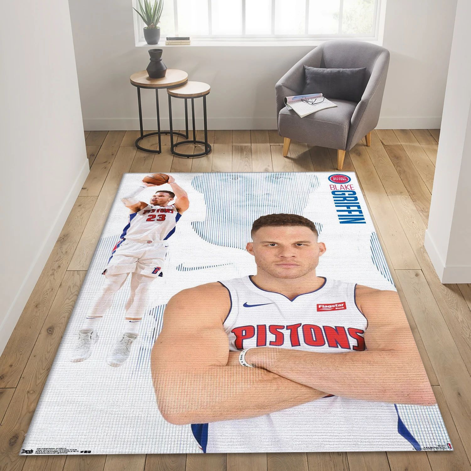 Blake Griffin Detroit Pistons NBA Area Rug Carpet, Living Room Rug - US Decor - Indoor Outdoor Rugs