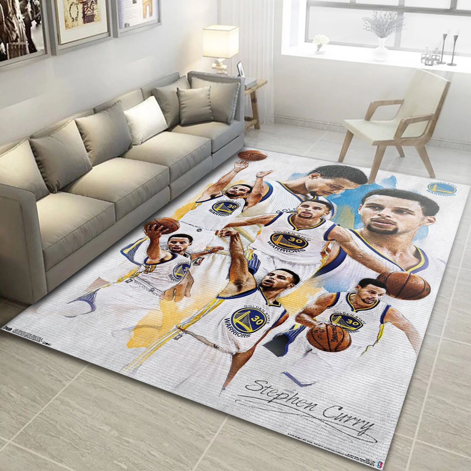 Stephen Curry Golden State Warriors NBA Area Rug For Christmas, Living Room Rug - US Decor - Indoor Outdoor Rugs