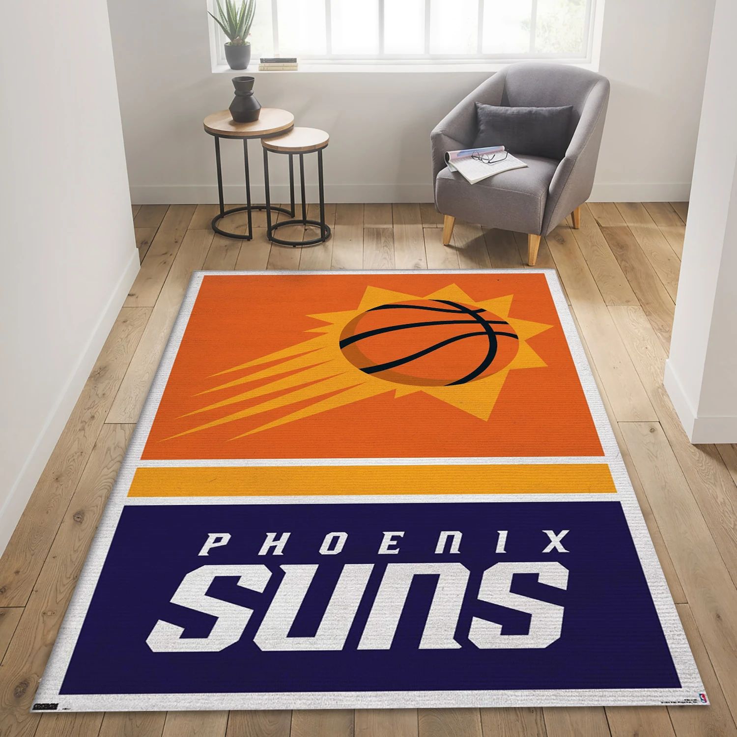 Phoenix Suns NBA Team Logos Area Rug, Living Room Rug - Home Decor - Indoor Outdoor Rugs