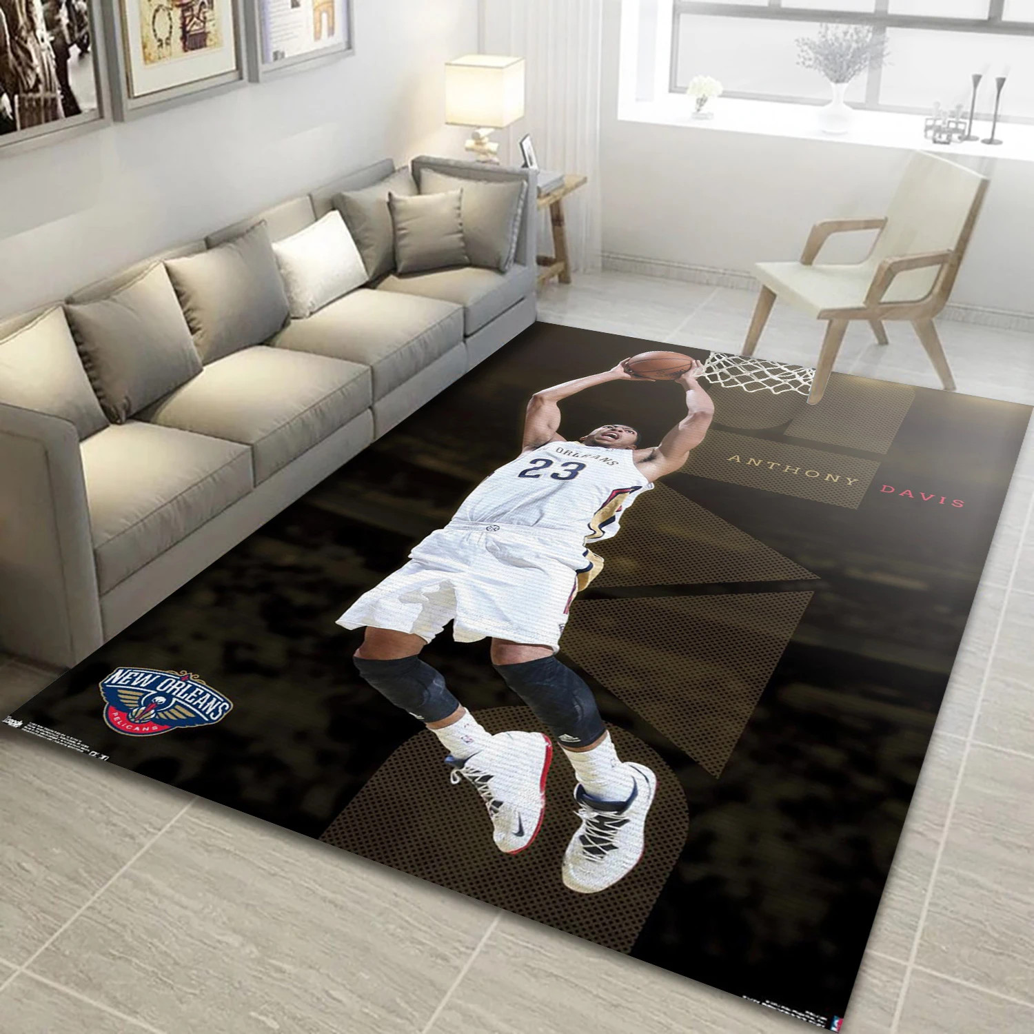 Anthony Davis New Orleans Pelicans NBA Area Rug, Living Room Rug - Home Decor - Indoor Outdoor Rugs