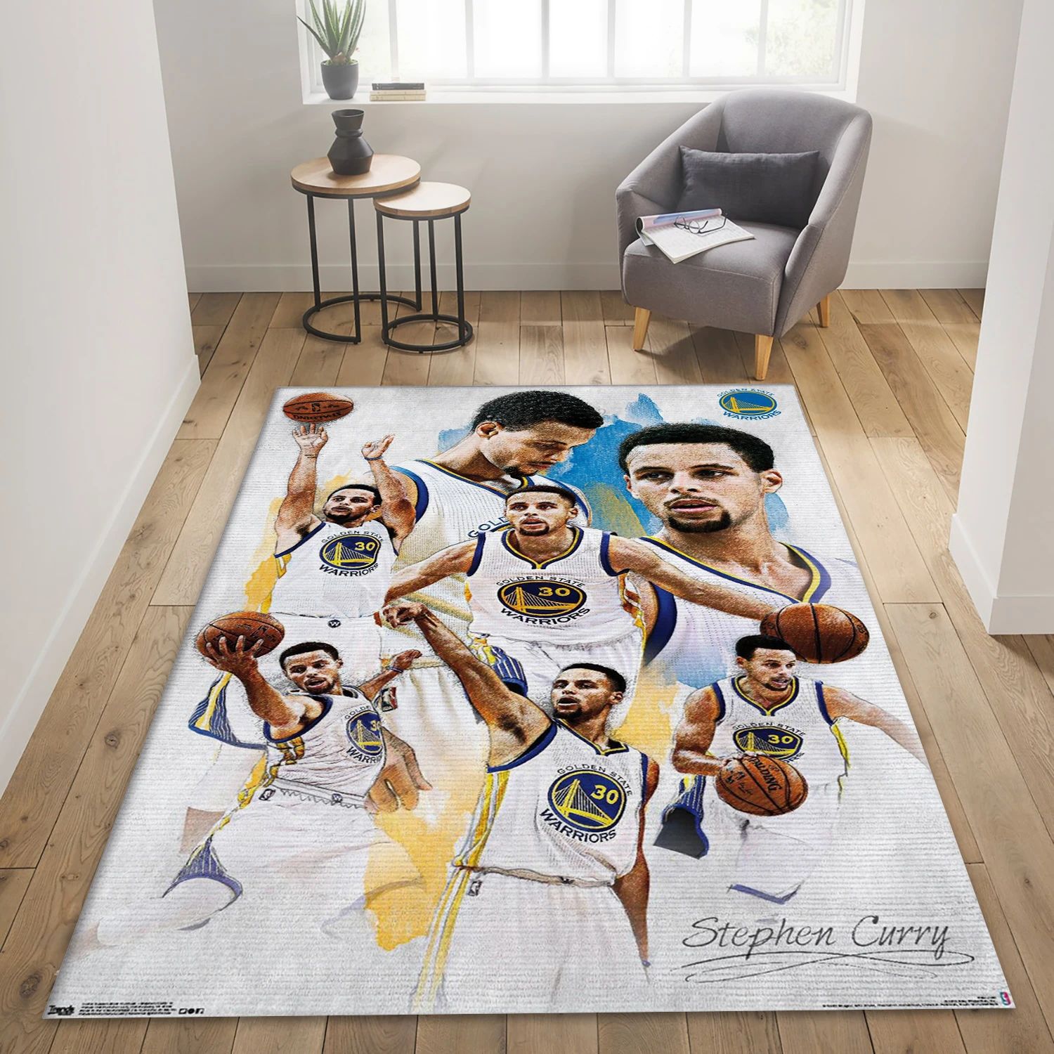 Stephen Curry Golden State Warriors NBA Area Rug For Christmas, Living Room Rug - US Decor - Indoor Outdoor Rugs