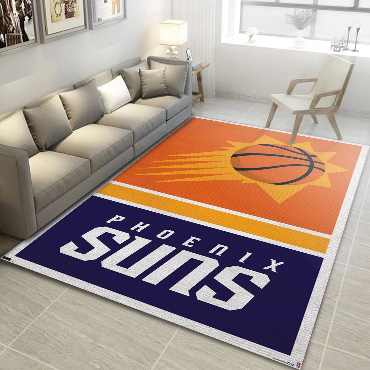 Phoenix Suns NBA Team Logos Area Rug, Living Room Rug - Home Decor - Indoor Outdoor Rugs