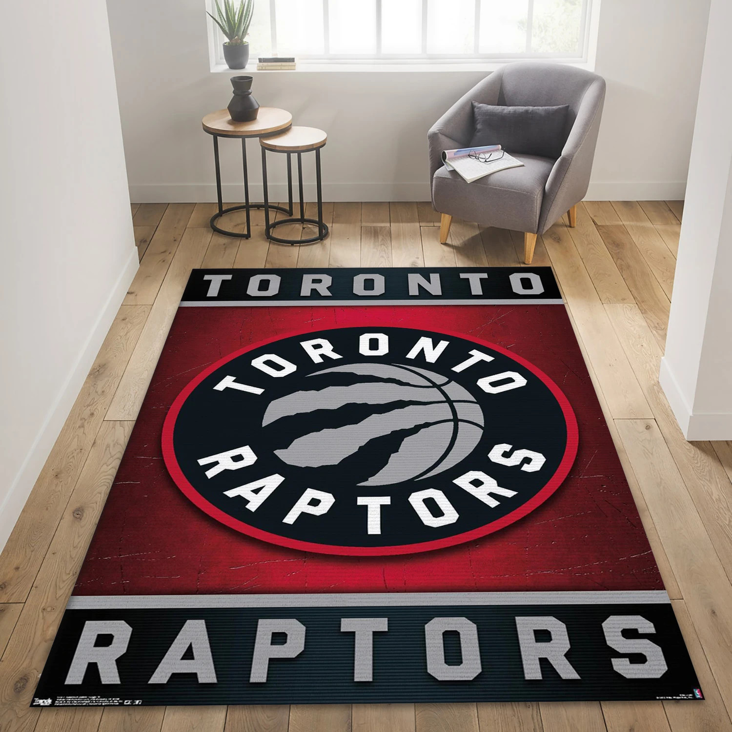 Toronto Raptors NBA Team Logos Area Rug, Living Room Rug - Room Decor - Indoor Outdoor Rugs