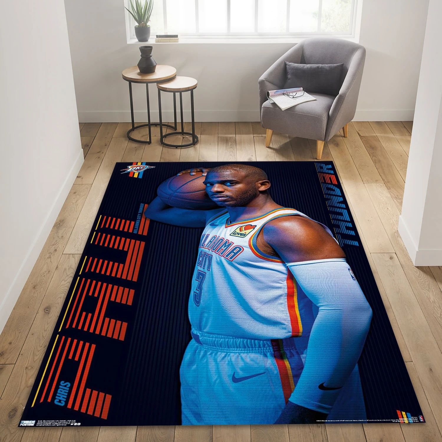 Chris Paul Oklahoma City NBA Area Rug, Living Room Rug - US Decor - Indoor Outdoor Rugs