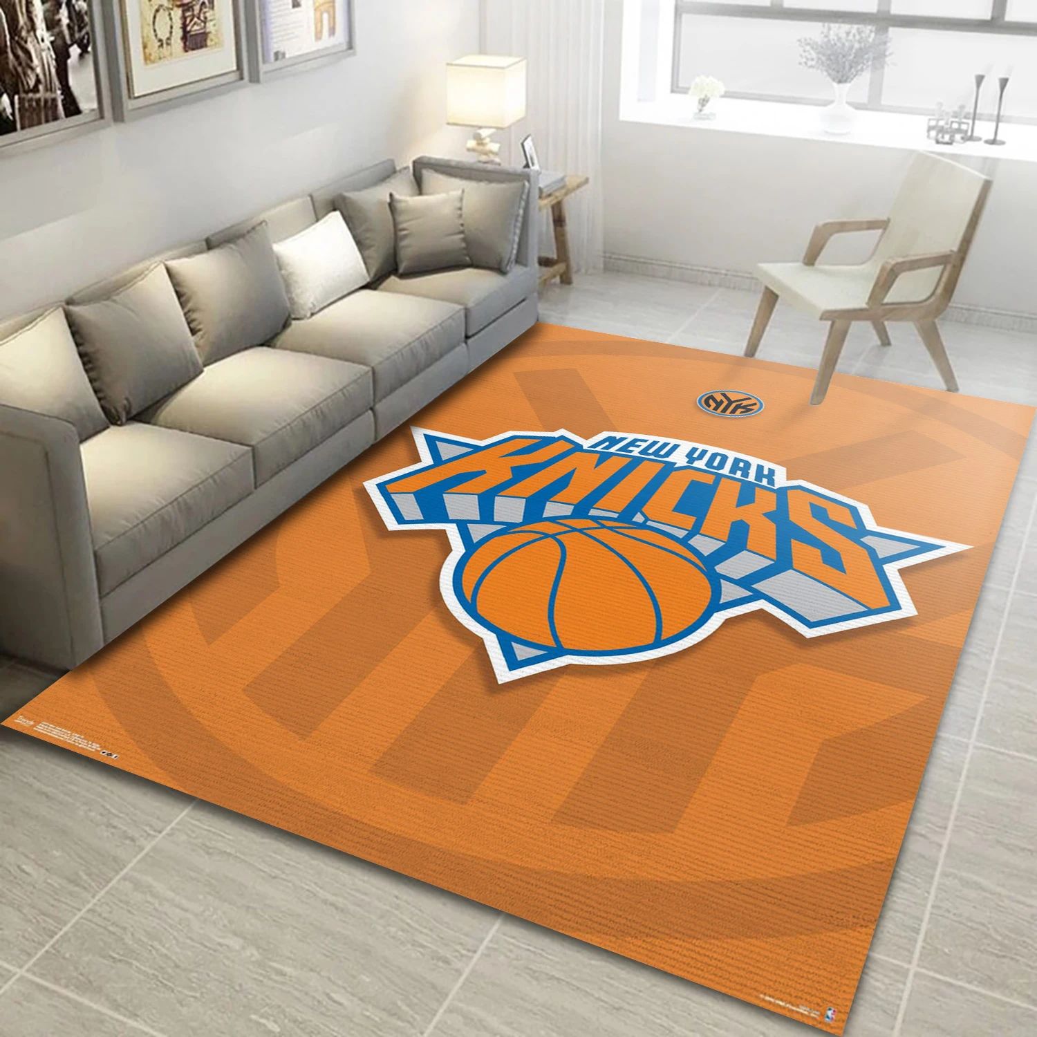 New York Knicks NBA Area Rug, Living Room Rug - Home Decor - Indoor Outdoor Rugs