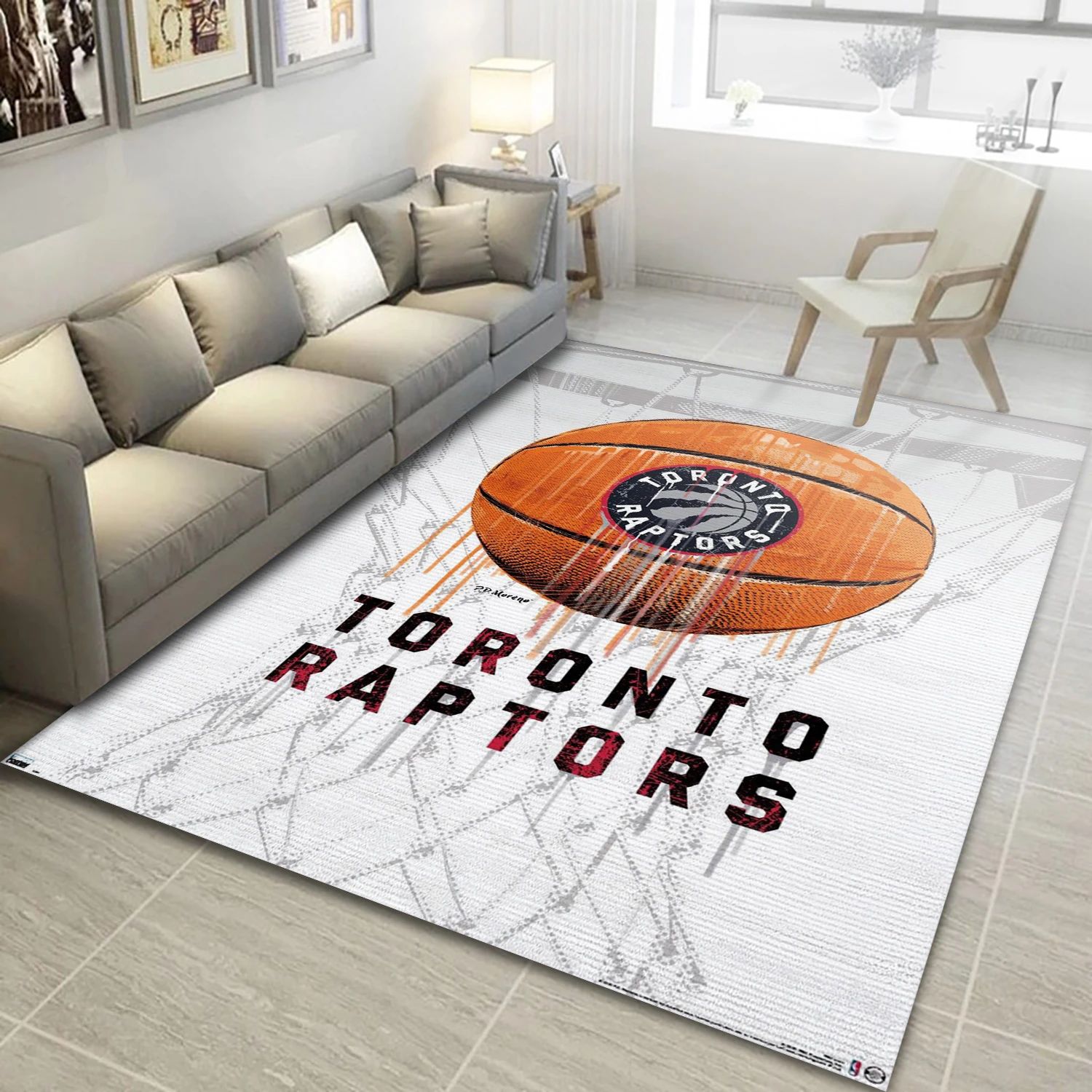 Toronto Raptors NBA Team Logos Area Rug, Living Room Rug - Home Decor - Indoor Outdoor Rugs