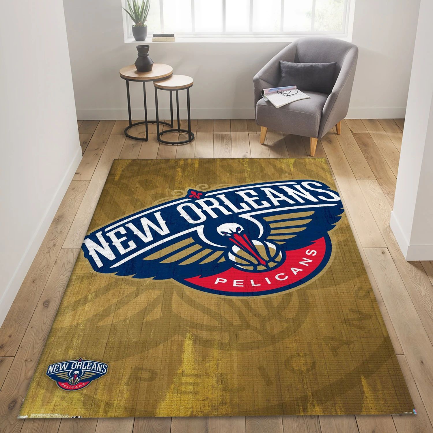 New Orleans Pelicans NBA Area Rug Carpet, Living Room Rug - US Decor - Indoor Outdoor Rugs