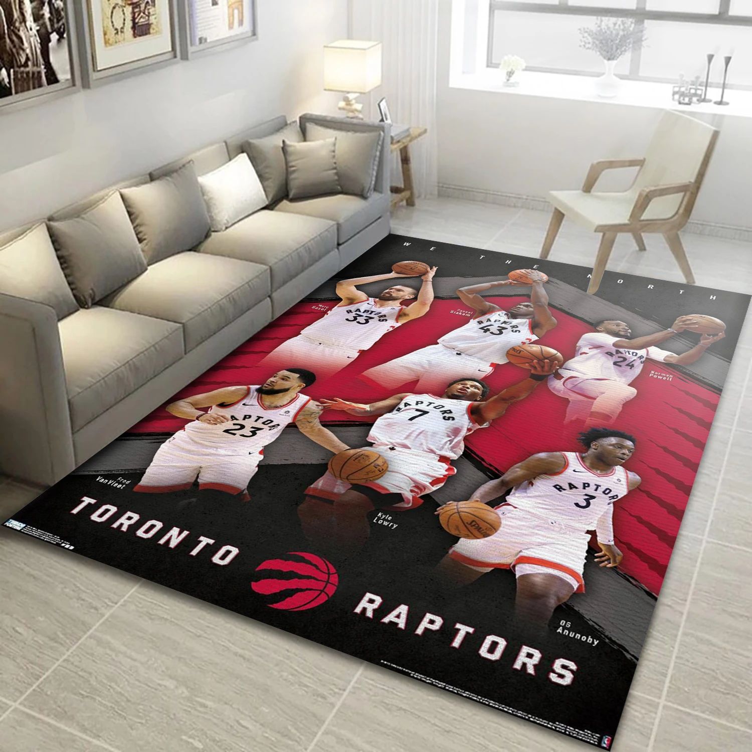 Toronto Raptors Players NBA Area Rug, Living Room Rug - Home Decor - Indoor Outdoor Rugs