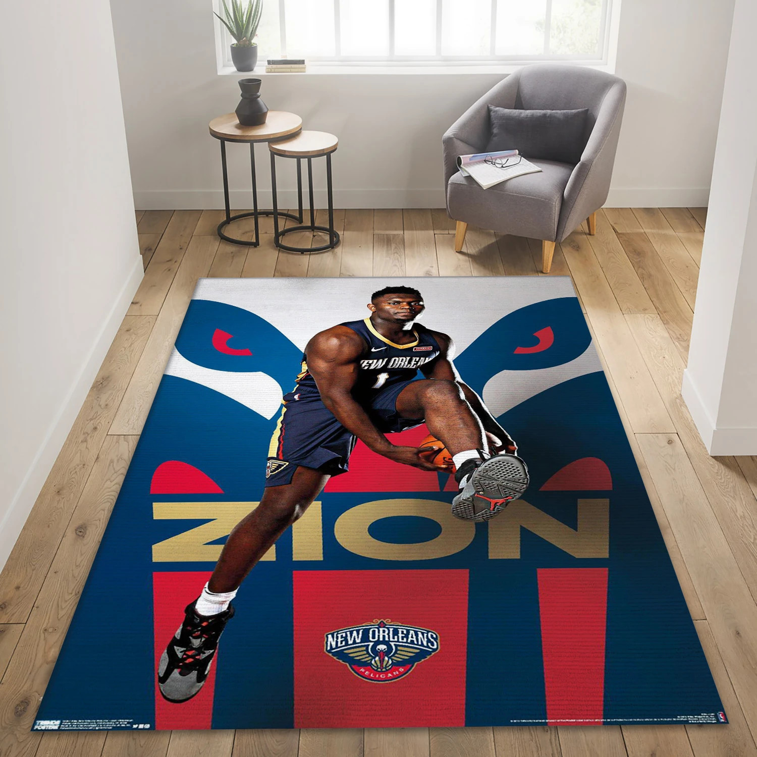 Zion Williamson New Orleans Pelicans NBA Area Rug, Living Room Rug - US Decor - Indoor Outdoor Rugs