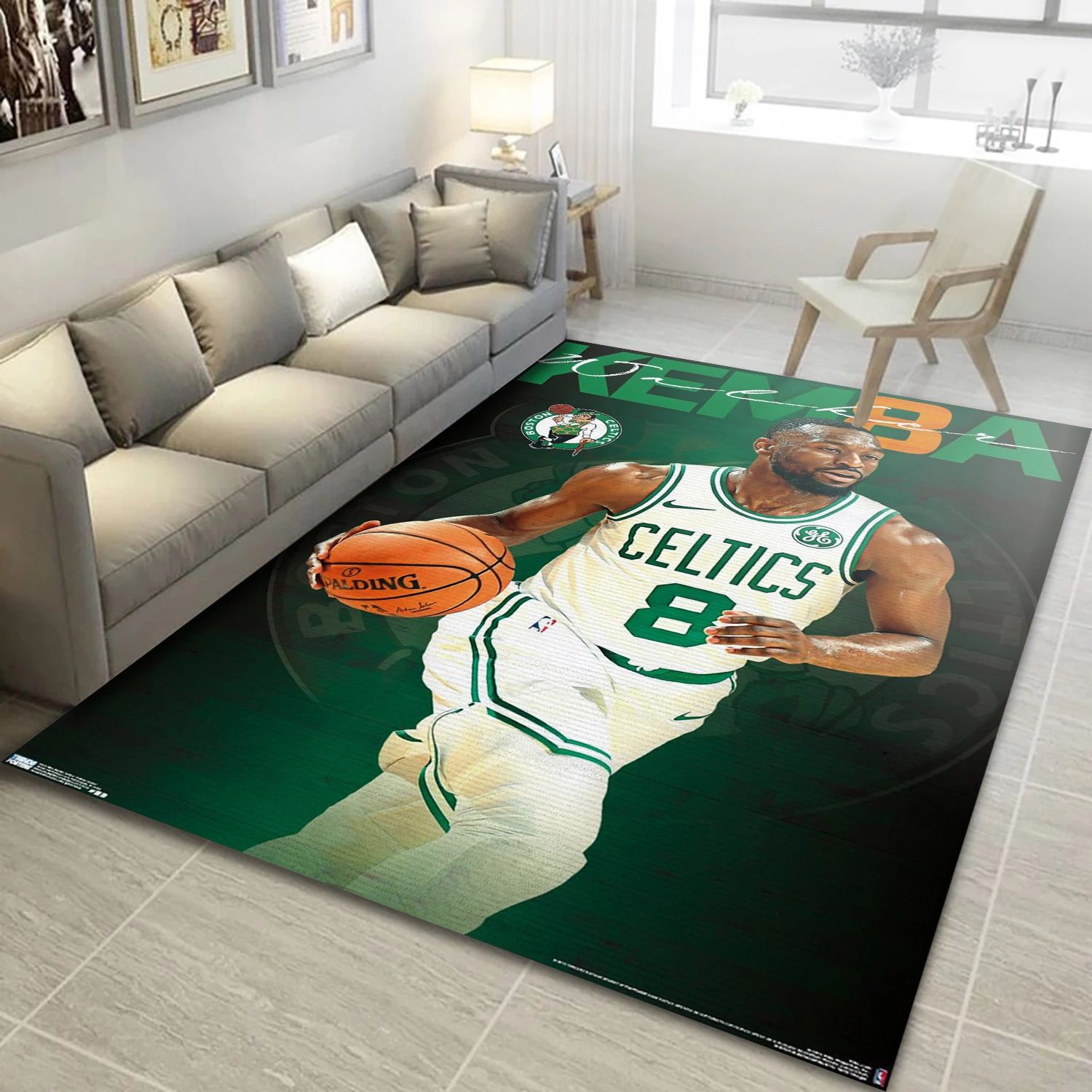 Kemba Walker Boston Celtics NBA Area Rug, Living Room Rug - Home Decor - Indoor Outdoor Rugs