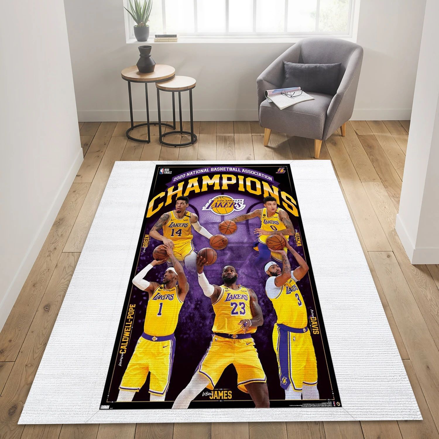 Los Angeles Lakers Nba Finals Champions NBA Area Rug For Christmas, Living Room Rug - US Decor - Indoor Outdoor Rugs