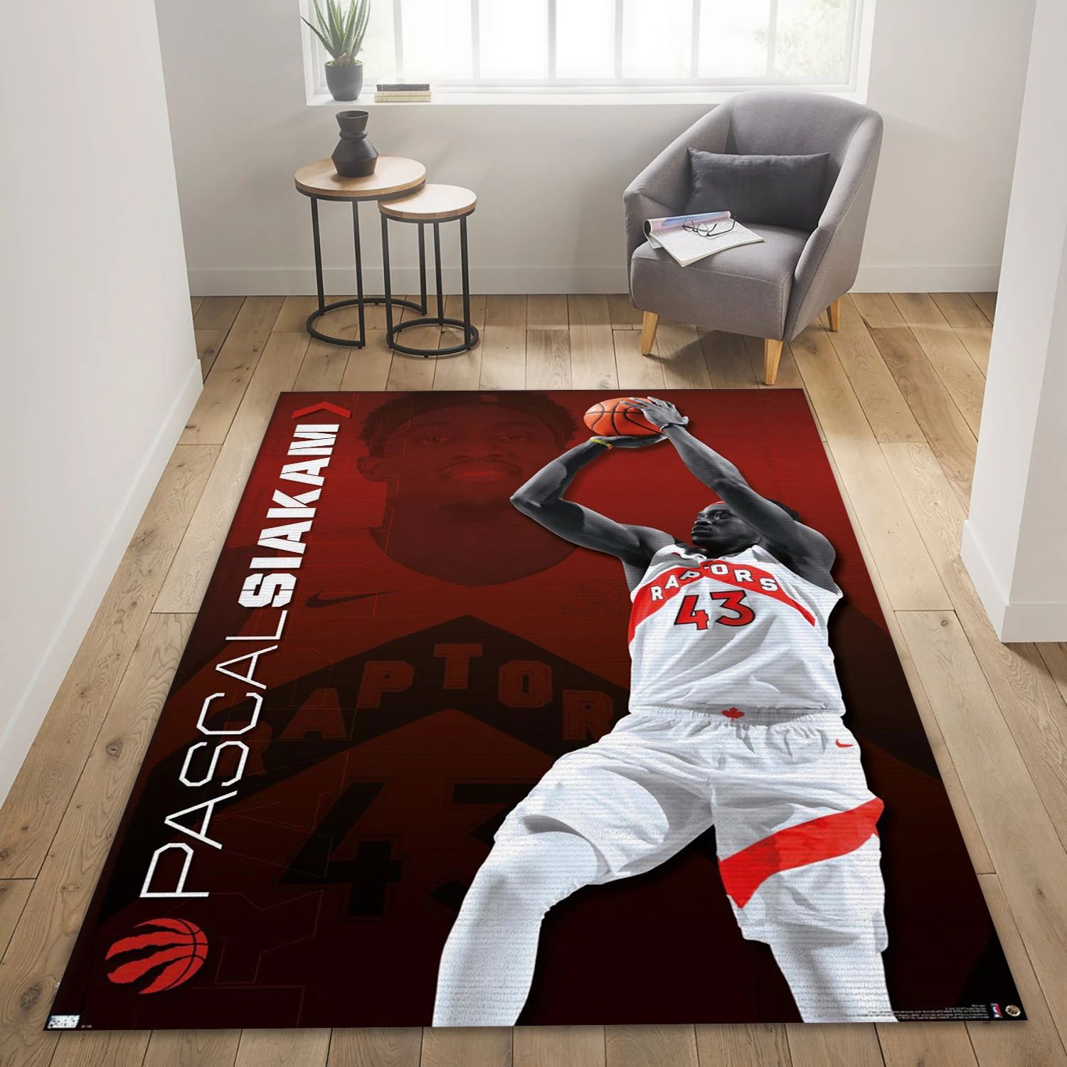 Pascal Siakam Toronto Raptors Player NBA Area Rug Carpet, Living Room Rug - Home Decor - Indoor Outdoor Rugs