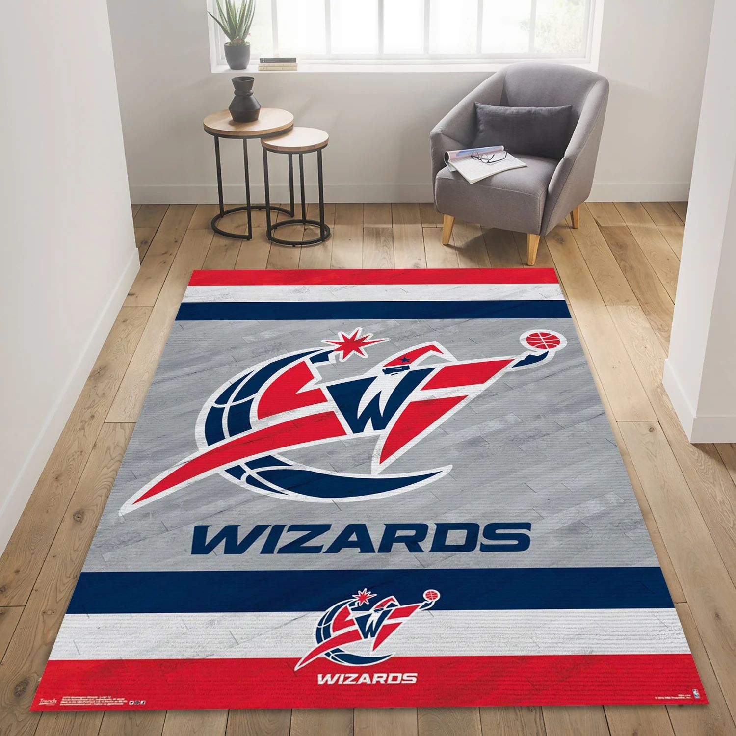 Washington Wizards NBA Area Rug For Christmas, Living Room Rug - Home Decor - Indoor Outdoor Rugs