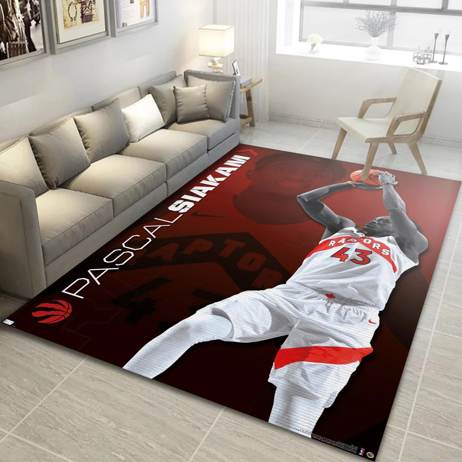 Pascal Siakam Toronto Raptors Player NBA Area Rug Carpet, Living Room Rug - Home Decor - Indoor Outdoor Rugs