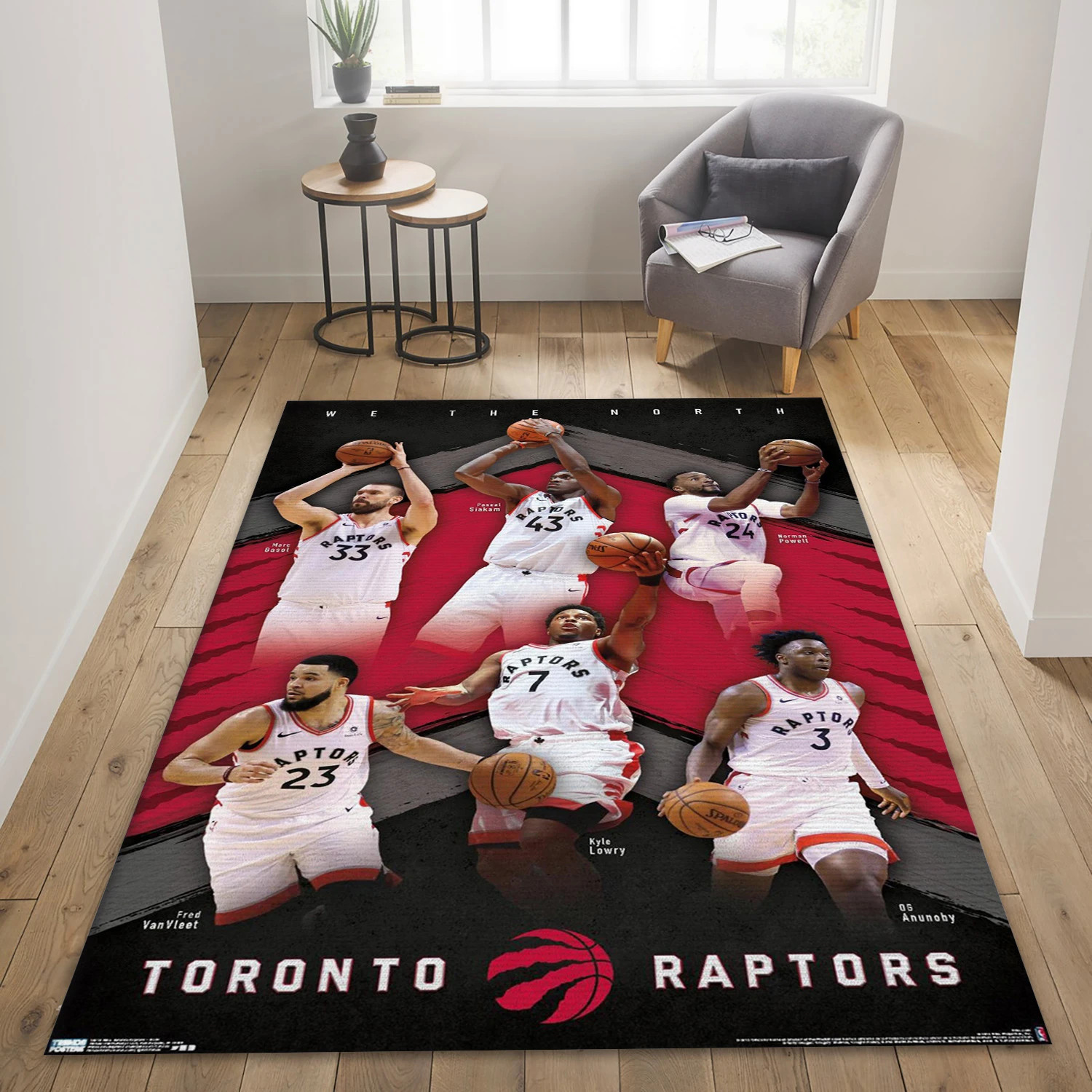 Toronto Raptors Players NBA Area Rug, Living Room Rug - Home Decor - Indoor Outdoor Rugs