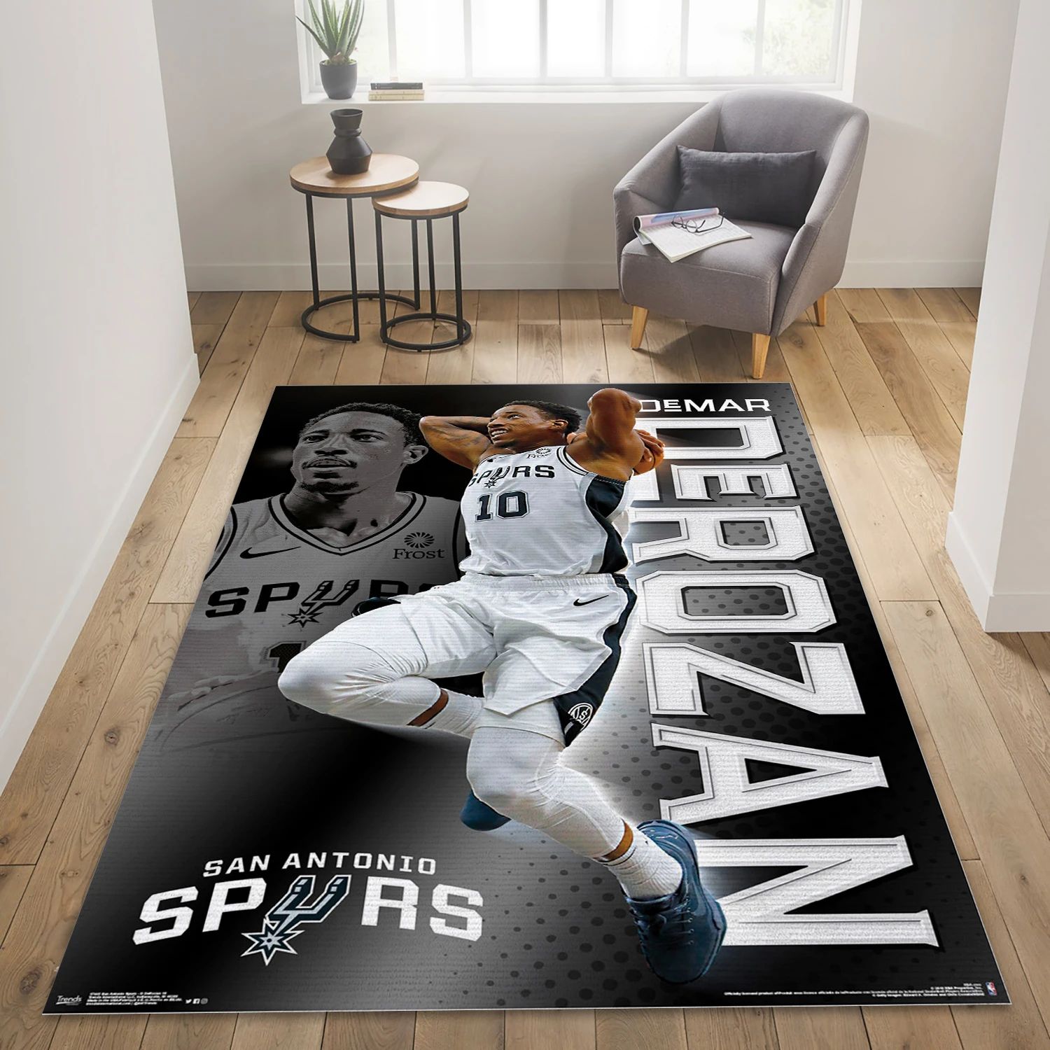 Demar Derozan San Antonio Spurs NBA Reangle Area Rug, Living Room Rug - Room Decor - Indoor Outdoor Rugs