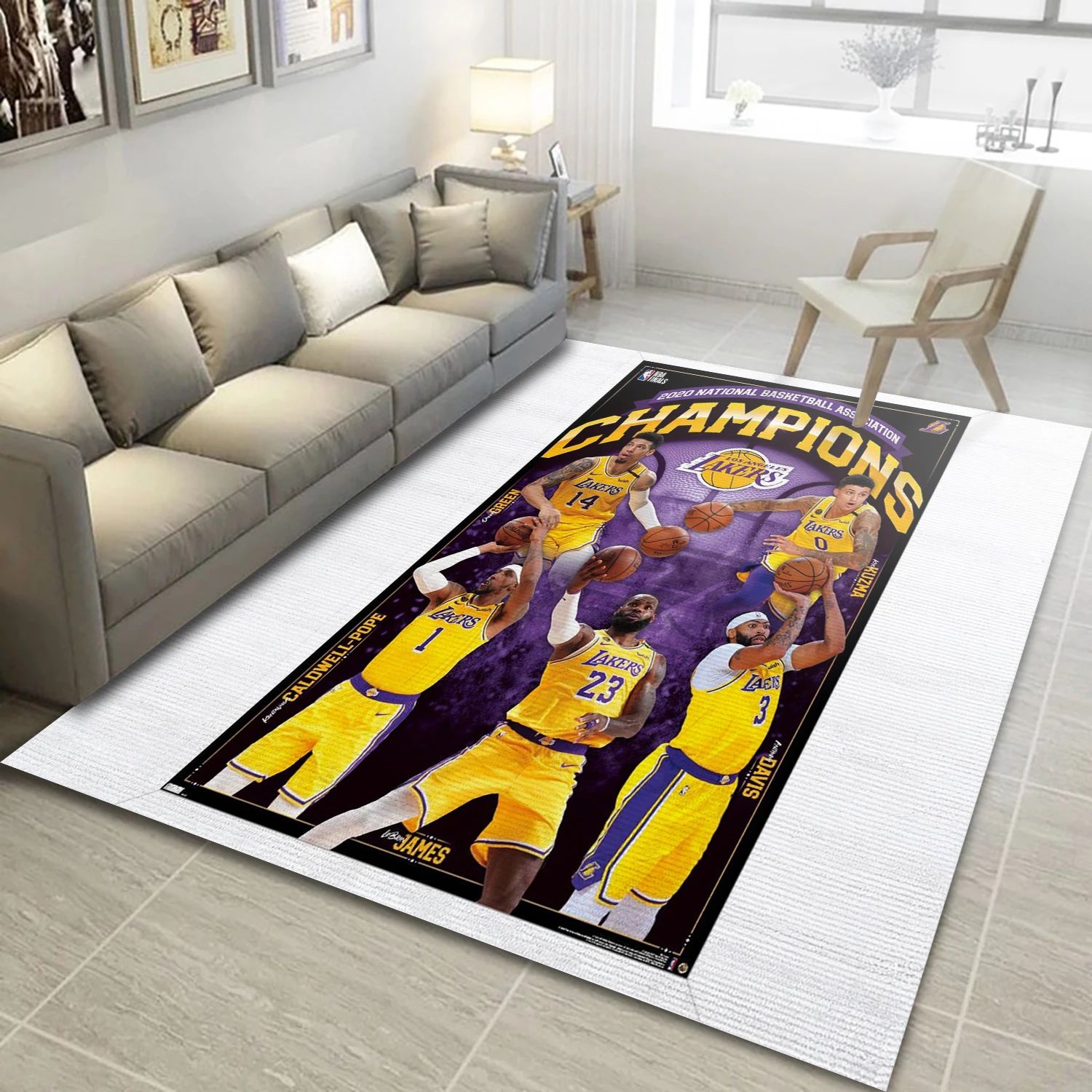 Los Angeles Lakers Nba Finals Champions NBA Area Rug For Christmas, Living Room Rug - US Decor - Indoor Outdoor Rugs