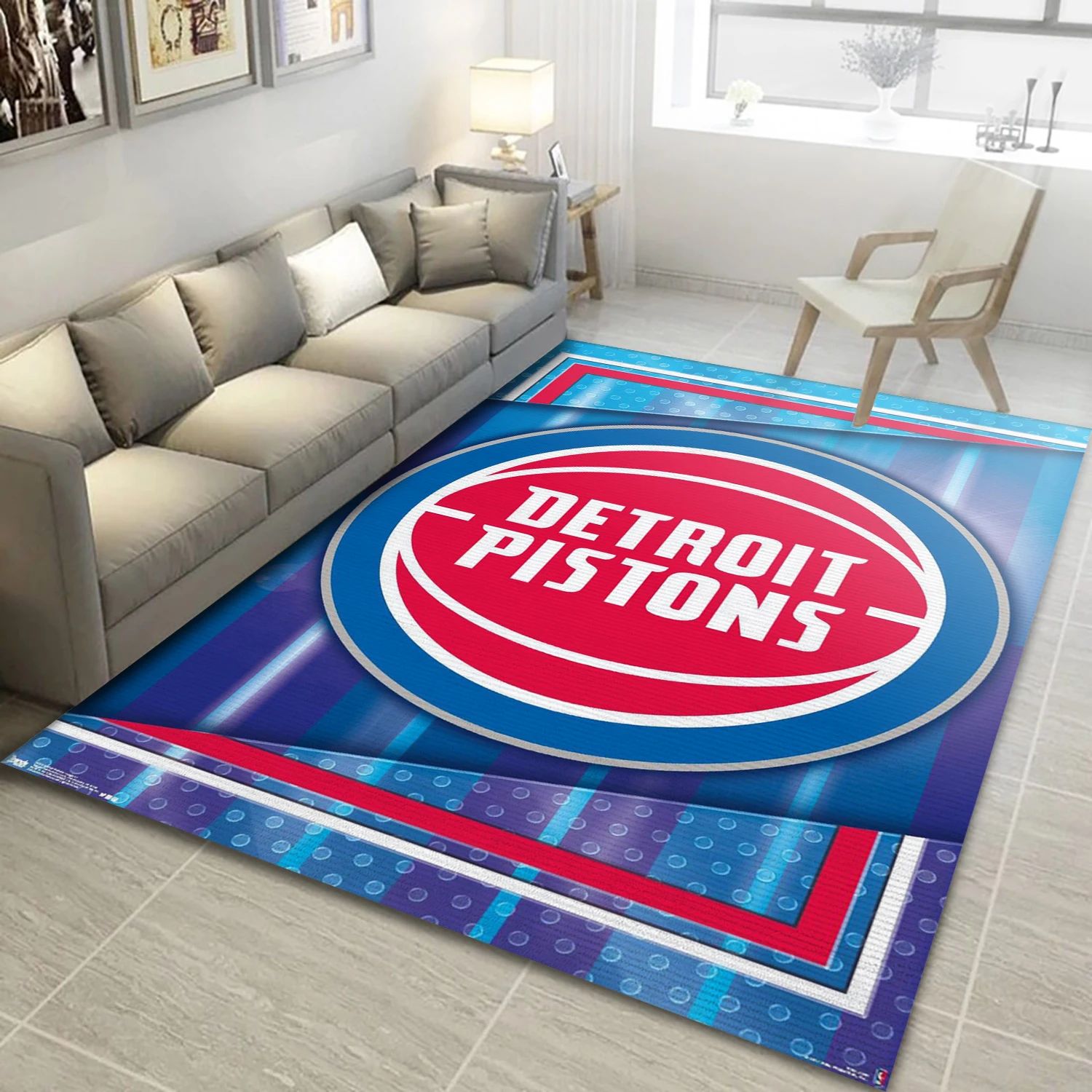 Detroit Pistons NBA Area Rug, Living Room Rug - US Decor - Indoor Outdoor Rugs