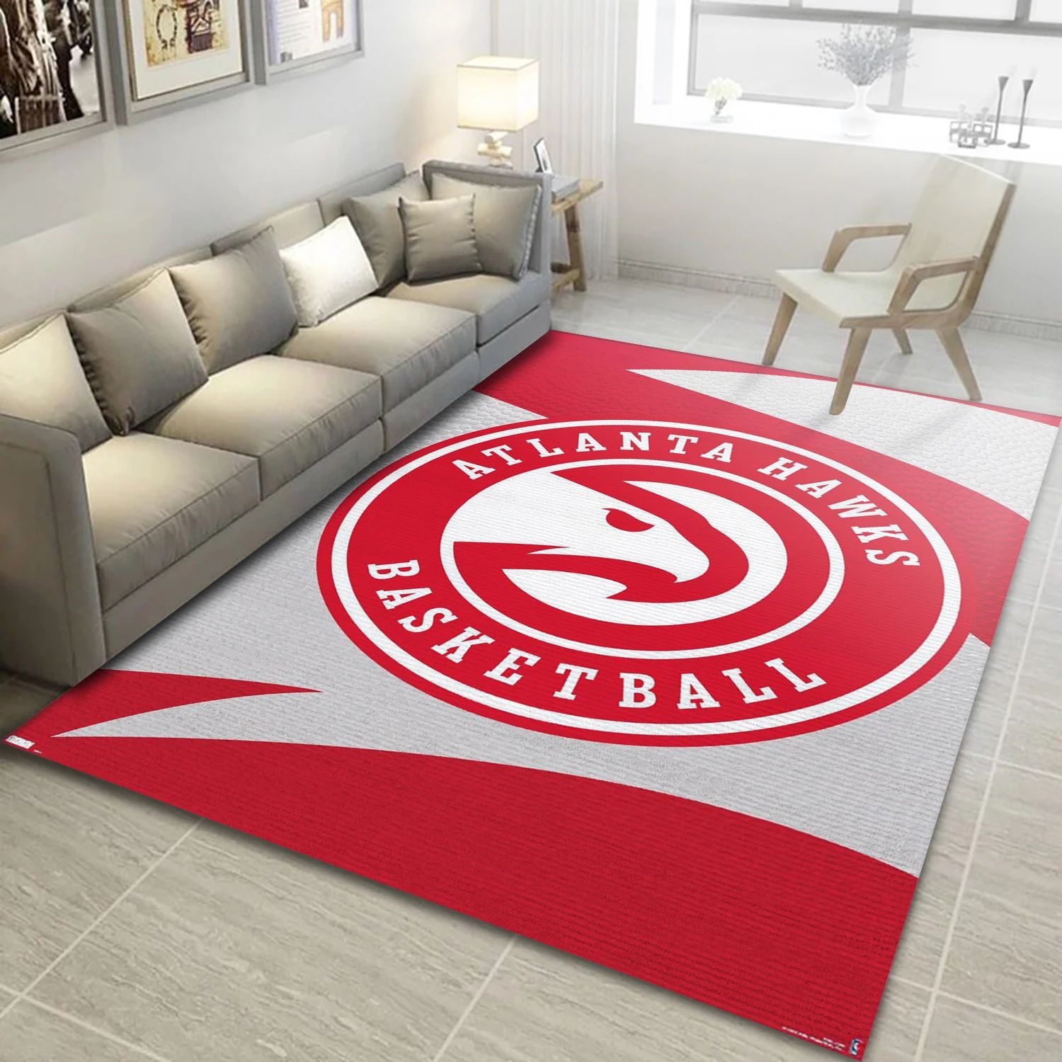 Atlanta Hawks NBA Area Rug Carpet, Living Room Rug - Home Decor - Indoor Outdoor Rugs