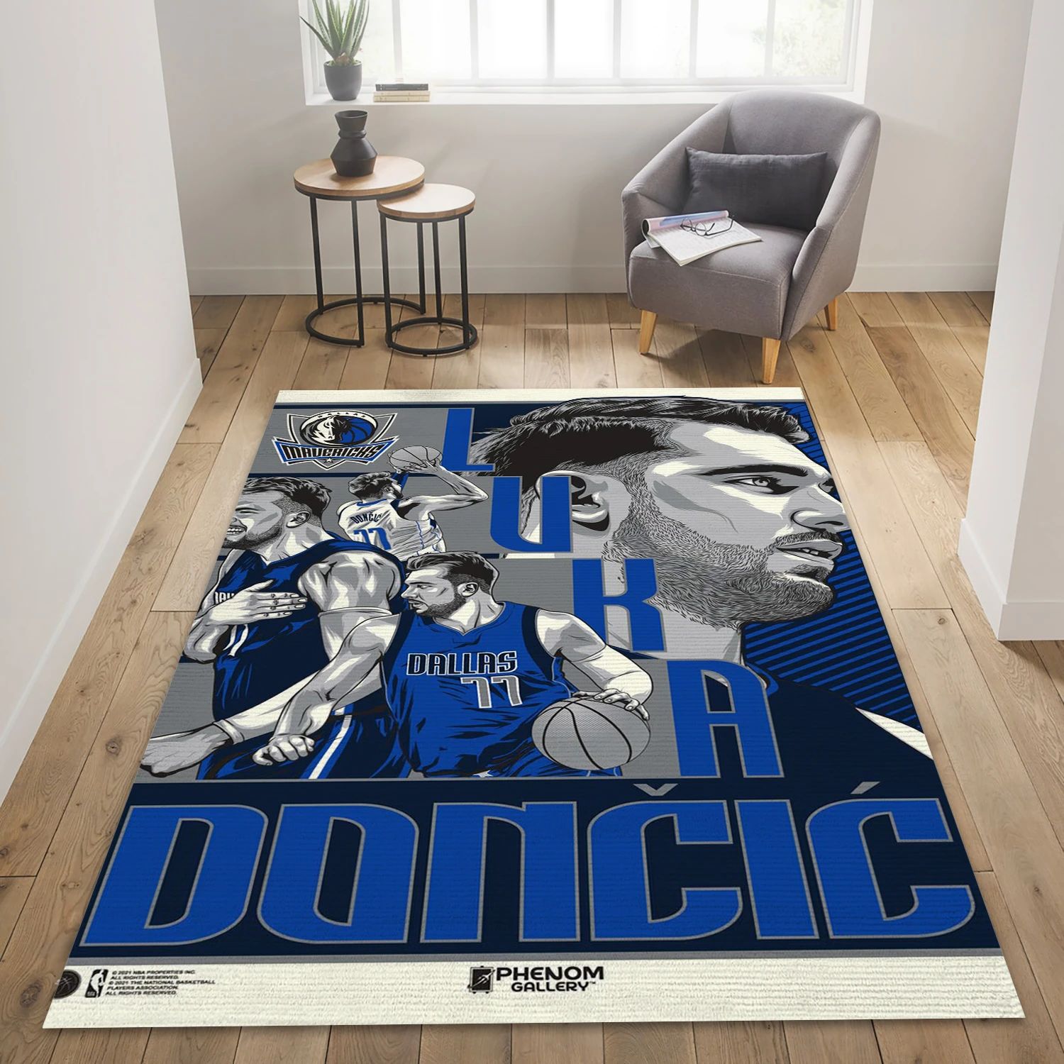 Luka Doncic Dallas Mavericks NBA Area Rug For Christmas, Living Room Rug - US Decor - Indoor Outdoor Rugs