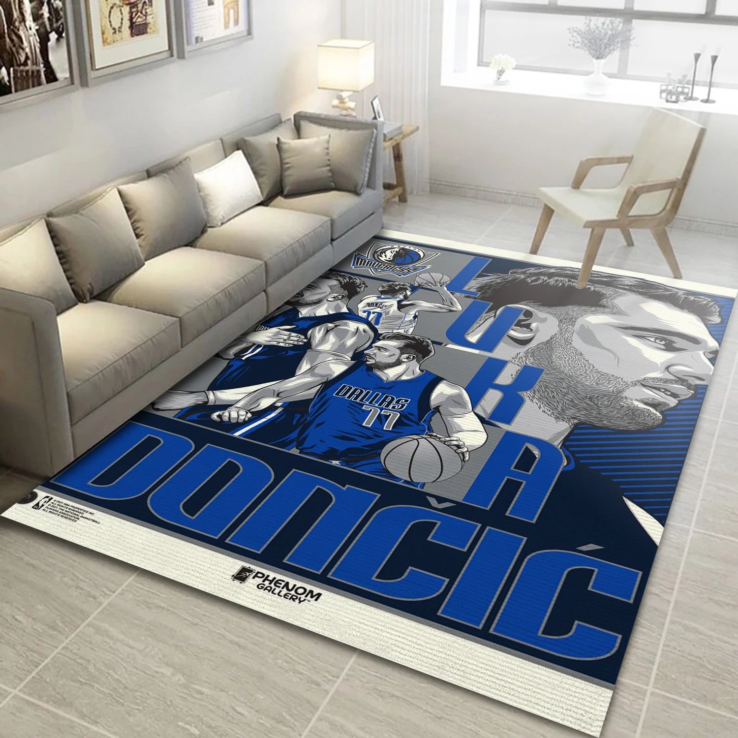 Luka Doncic Dallas Mavericks NBA Area Rug For Christmas, Living Room Rug - US Decor - Indoor Outdoor Rugs