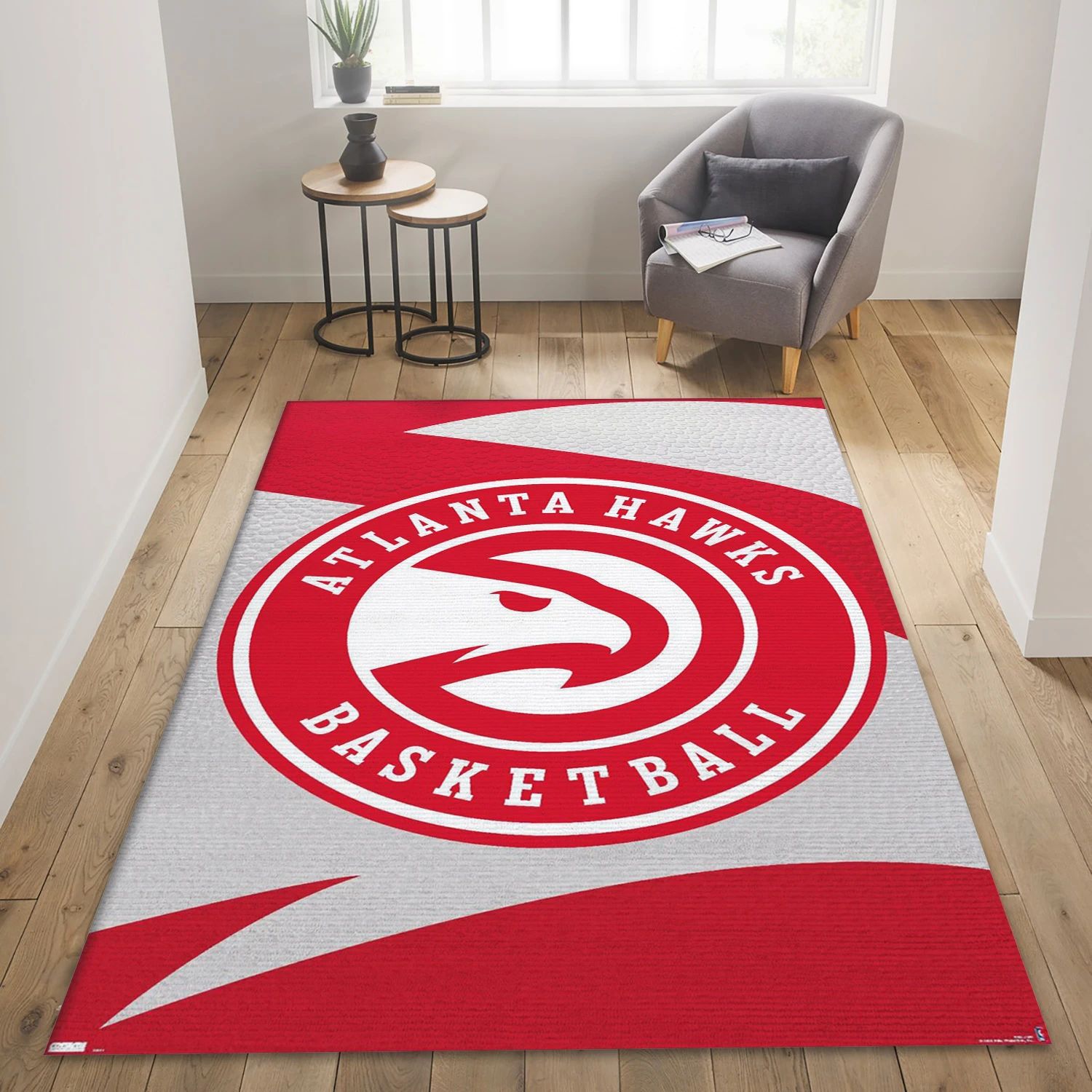 Atlanta Hawks NBA Area Rug Carpet, Living Room Rug - Home Decor - Indoor Outdoor Rugs