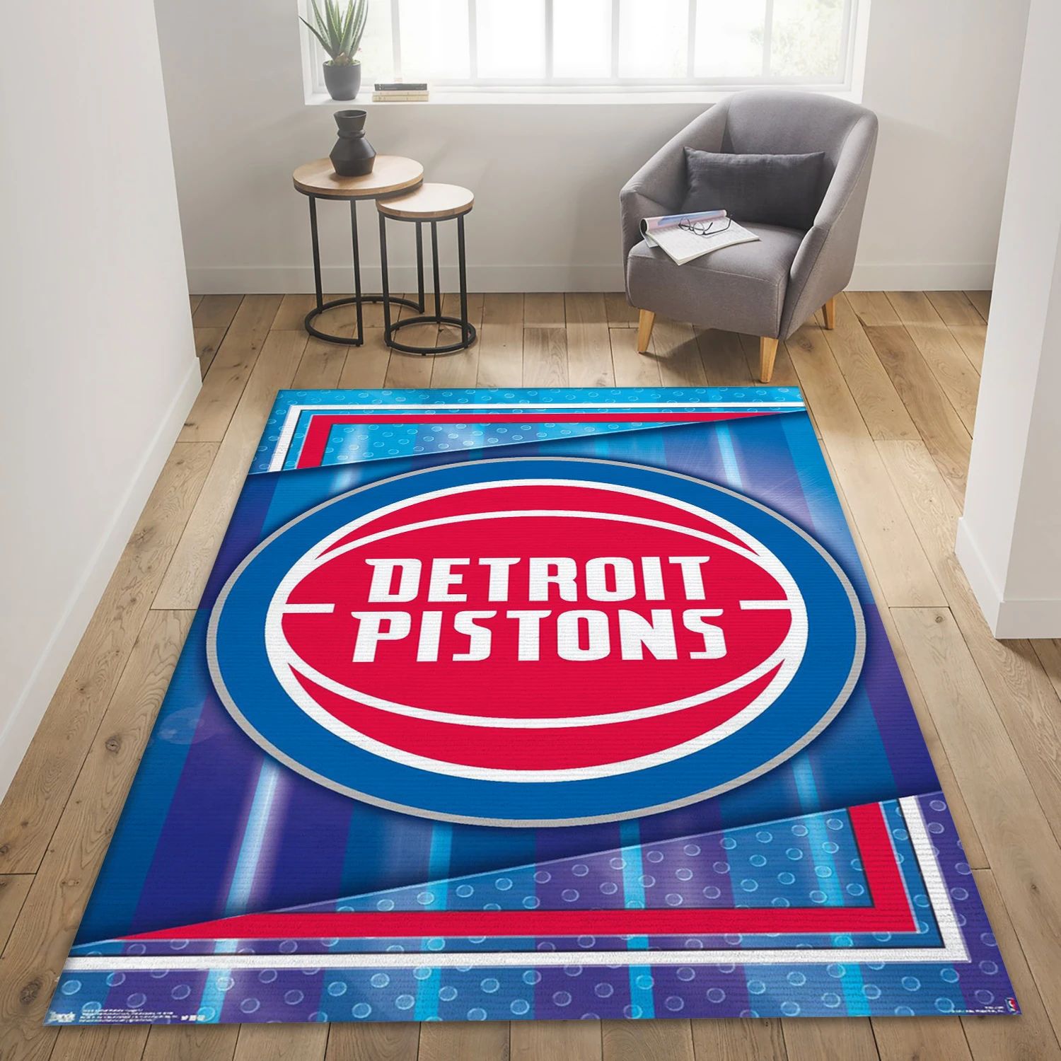 Detroit Pistons NBA Area Rug, Living Room Rug - US Decor - Indoor Outdoor Rugs