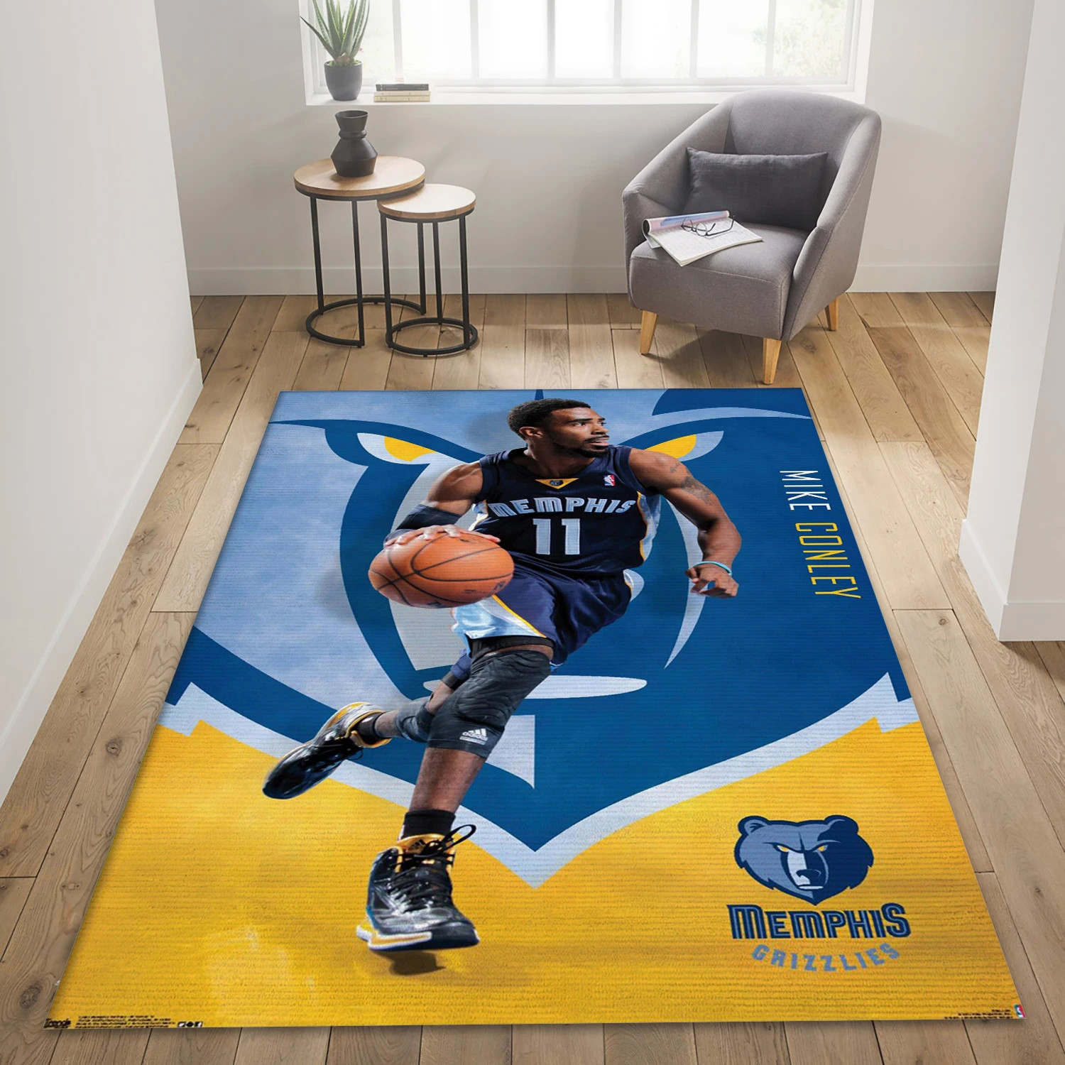 Mike Conley Memphis Grizzlies NBA Area Rug Carpet, Living Room Rug - Room Decor - Indoor Outdoor Rugs