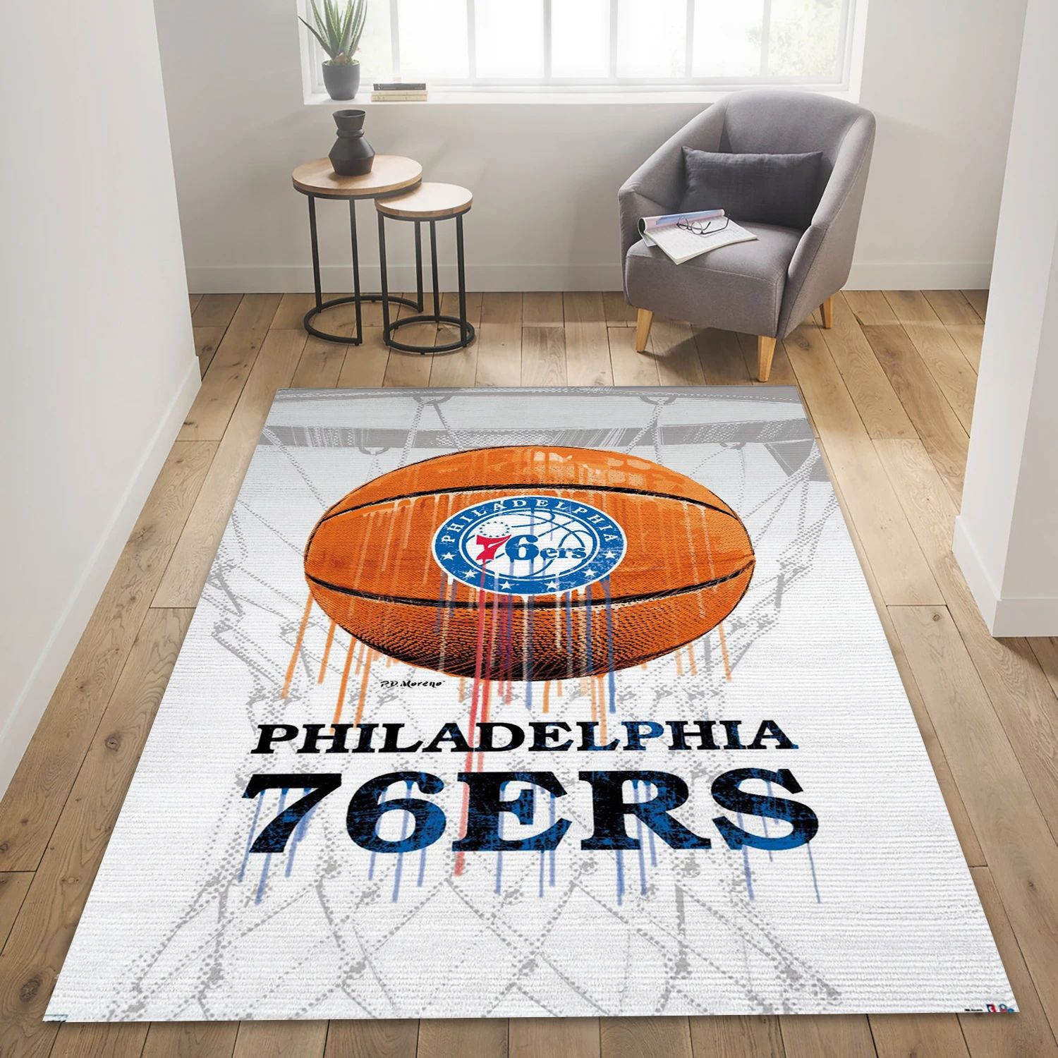 Philadelphia 76ers NBA Area Rug For Christmas, Living Room Rug - Home Decor - Indoor Outdoor Rugs