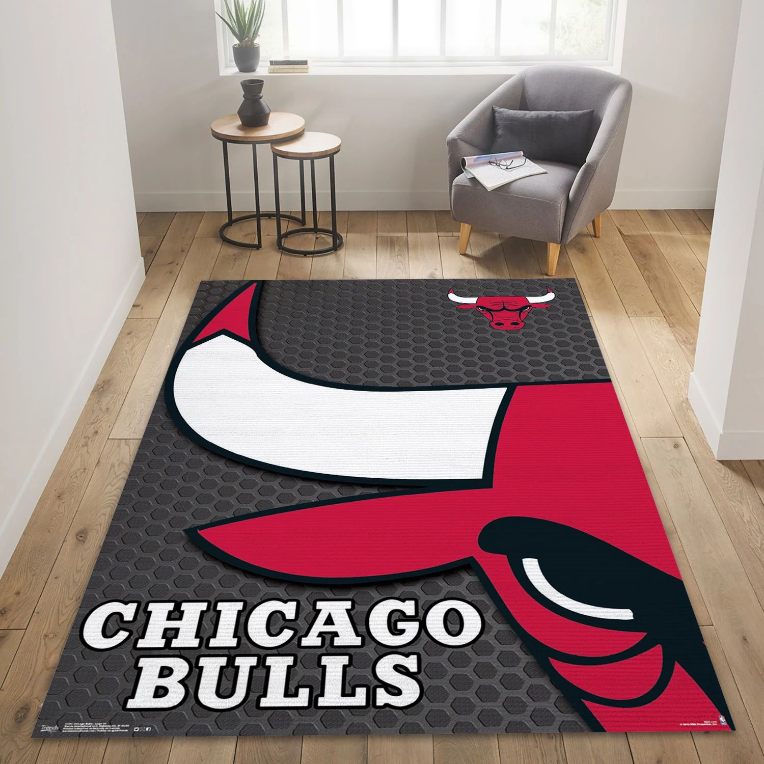 Chicago Bulls NBA Area Rug, Living Room Rug - Room Decor - Indoor Outdoor Rugs