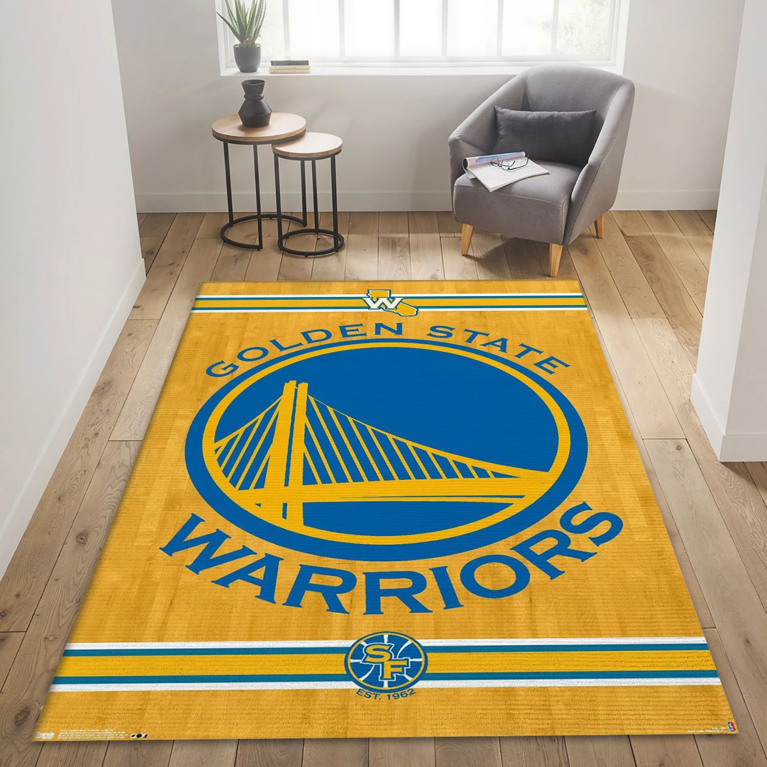 Golden State Warriors NBA Area Rug For Christmas, Living Room Rug - Room Decor - Indoor Outdoor Rugs