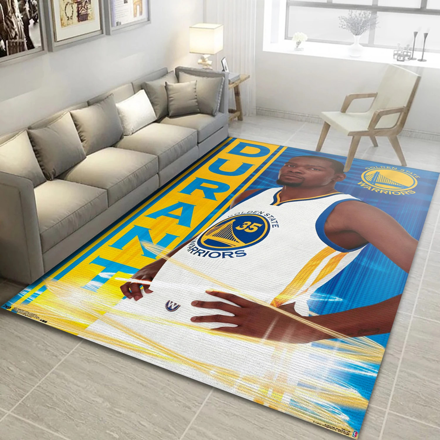 Kevin Durant Golden State Warriors NBA Area Rug For Christmas, Living Room Rug - Home Decor - Indoor Outdoor Rugs