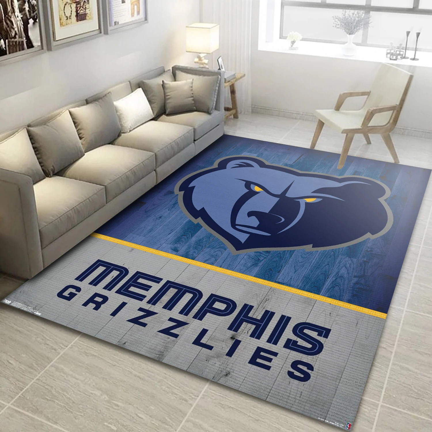 Memphis Grizzlies NBA Area Rug Carpet, Living Room Rug - US Decor - Indoor Outdoor Rugs