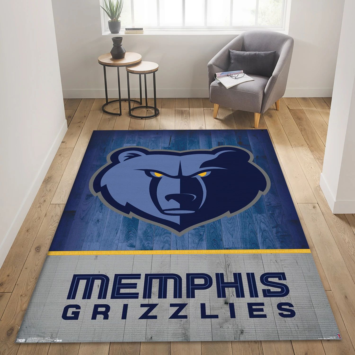 Memphis Grizzlies NBA Area Rug Carpet, Living Room Rug - US Decor - Indoor Outdoor Rugs