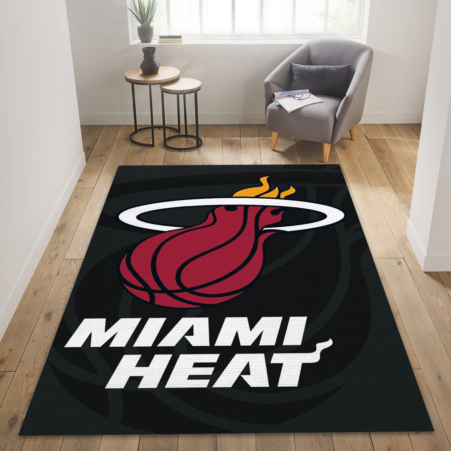 Miami Heat NBA Reangle Area Rug, Living Room Rug - US Decor - Indoor Outdoor Rugs