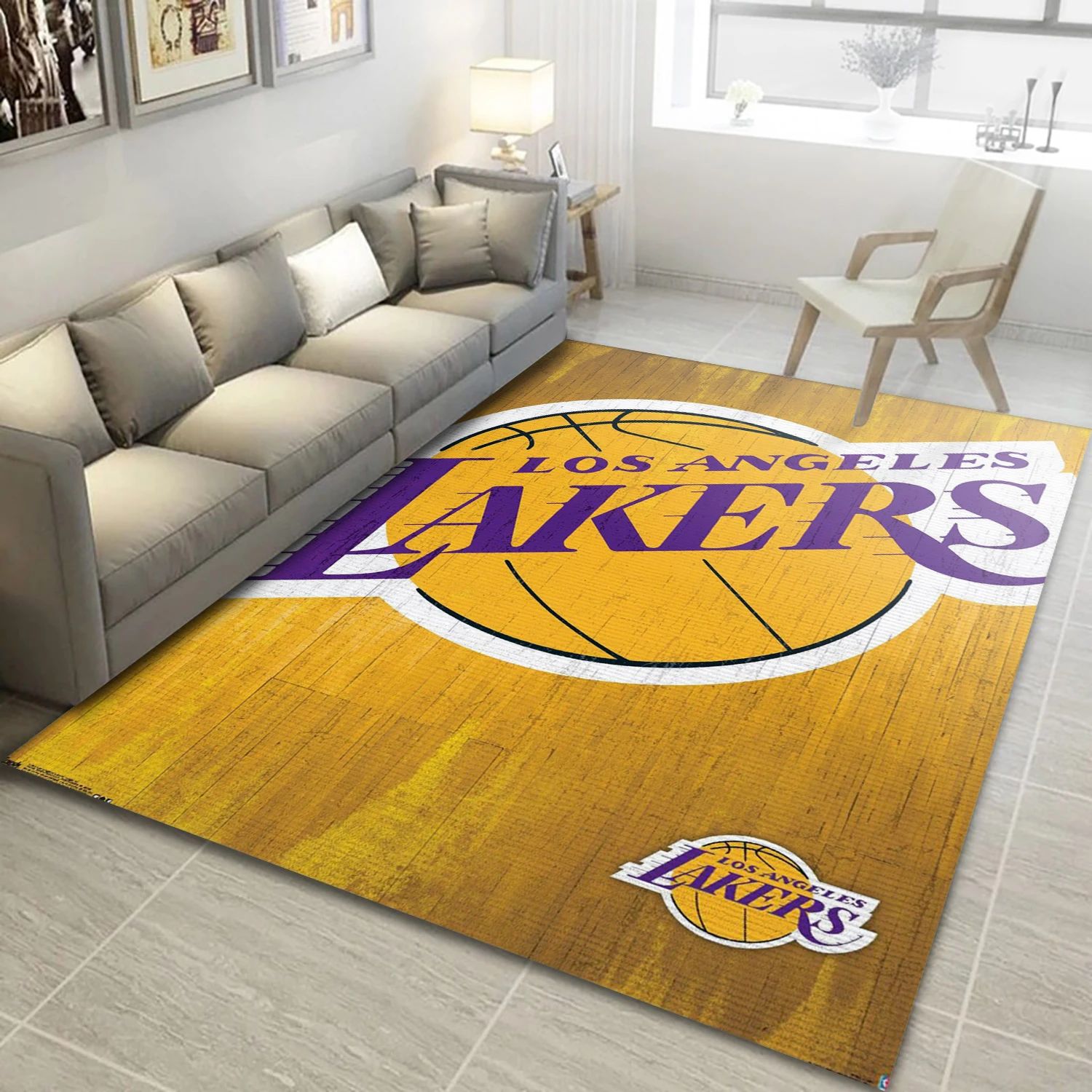 Los Angeles Lakers NBA Area Rug For Christmas, Living Room Rug - US Decor - Indoor Outdoor Rugs