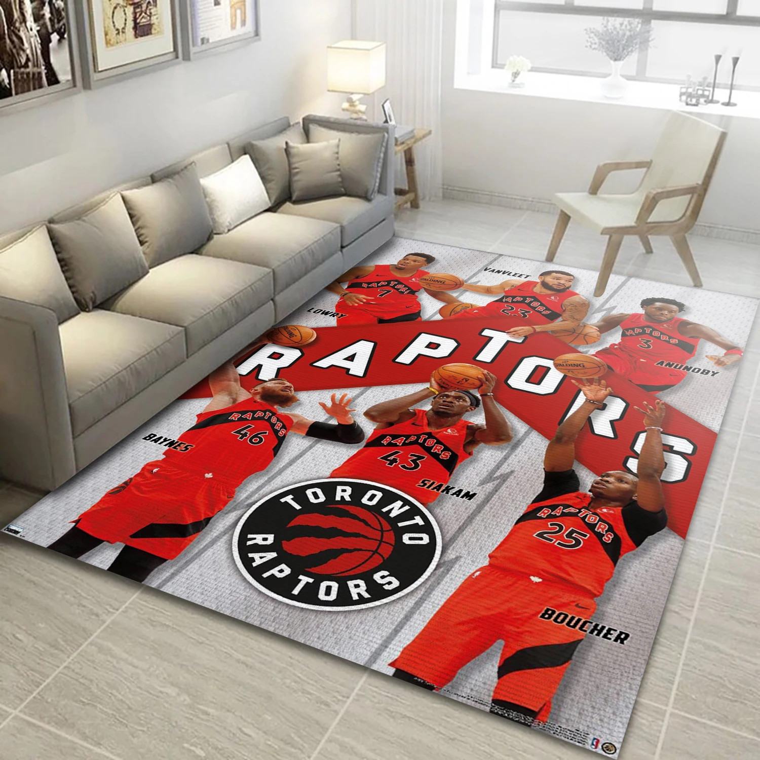 Toronto Raptors NBA Team Logos Area Rug, Living Room Rug - Home Decor - Indoor Outdoor Rugs