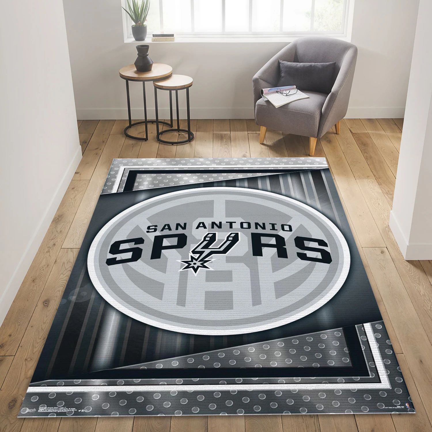 San Antonio Spurs NBA Area Rug For Christmas, Living Room Rug - Room Decor - Indoor Outdoor Rugs