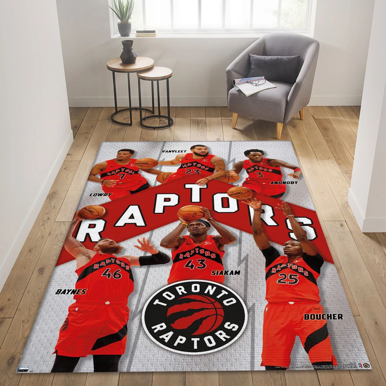 Toronto Raptors NBA Team Logos Area Rug, Living Room Rug - Home Decor - Indoor Outdoor Rugs