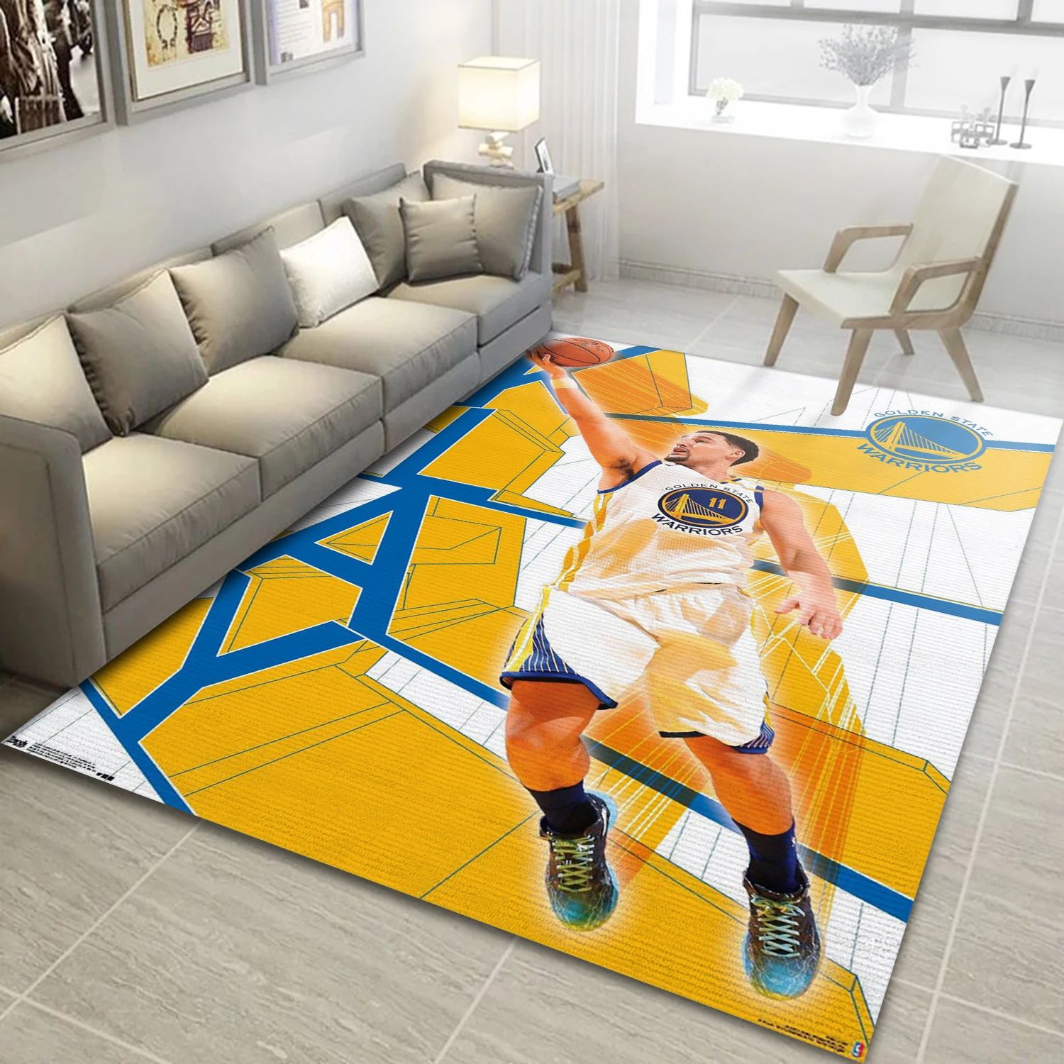 Klay Thompson Golden State Warriors NBA Area Rug For Christmas, Living Room Rug - Room Decor - Indoor Outdoor Rugs