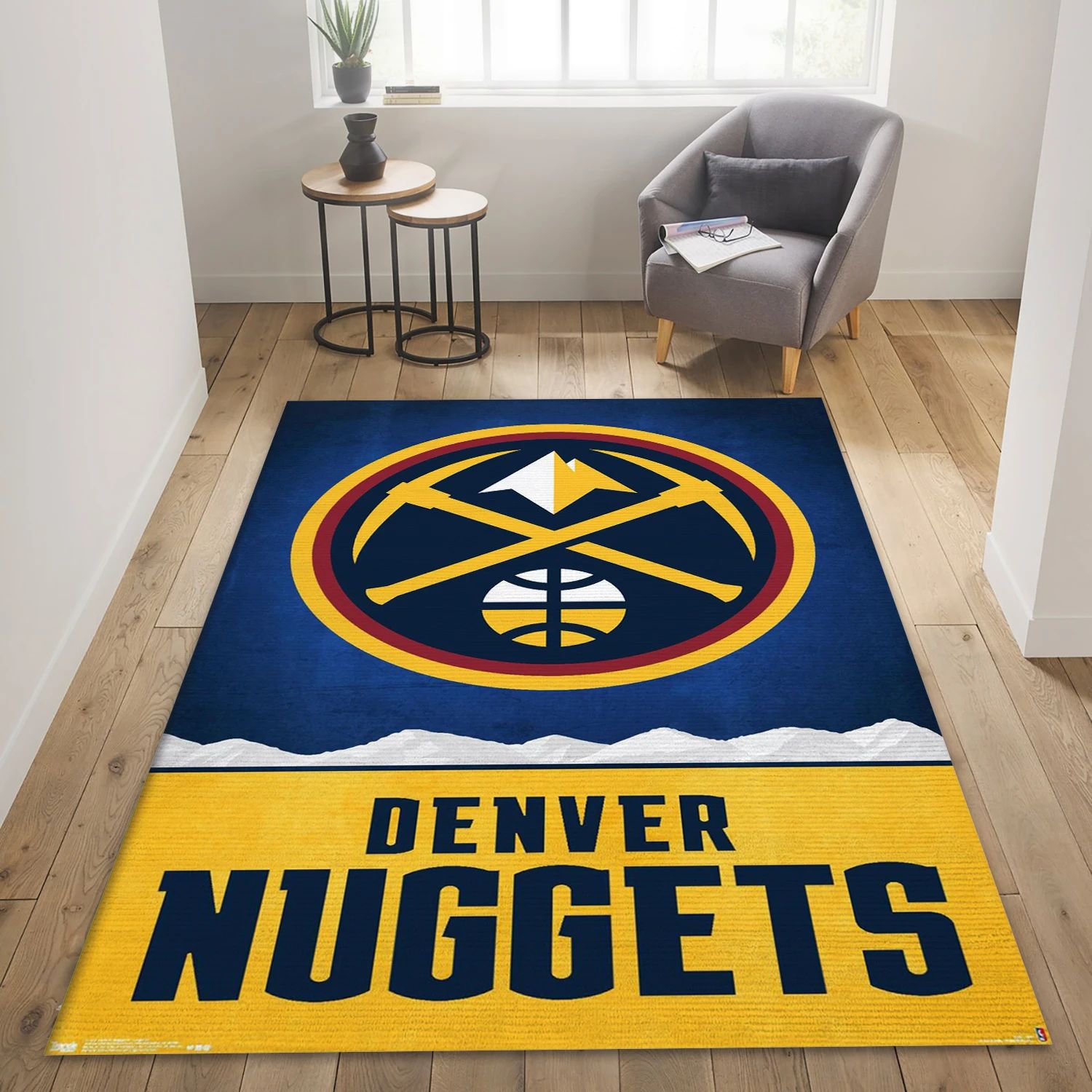 Denver Nuggets NBA Reangle Area Rug, Living Room Rug - Room Decor - Indoor Outdoor Rugs