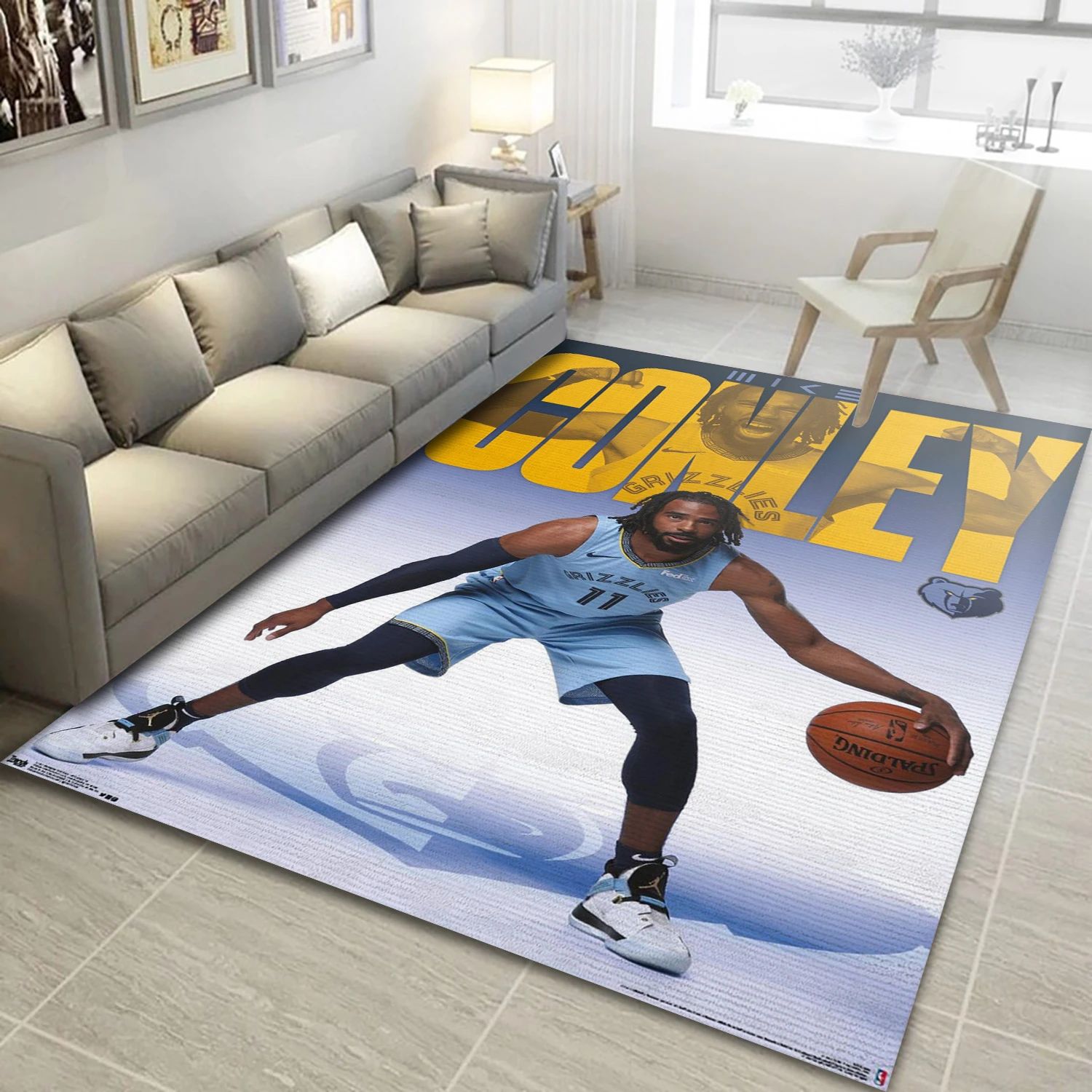 Mike Conley Memphis Grizzlies NBA Area Rug, Living Room Rug - Home Decor - Indoor Outdoor Rugs