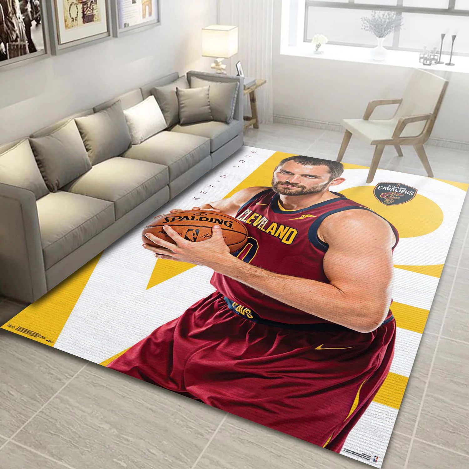 Kevin Love Cleveland Cavaliers NBA Area Rug, Living Room Rug - Room Decor - Indoor Outdoor Rugs