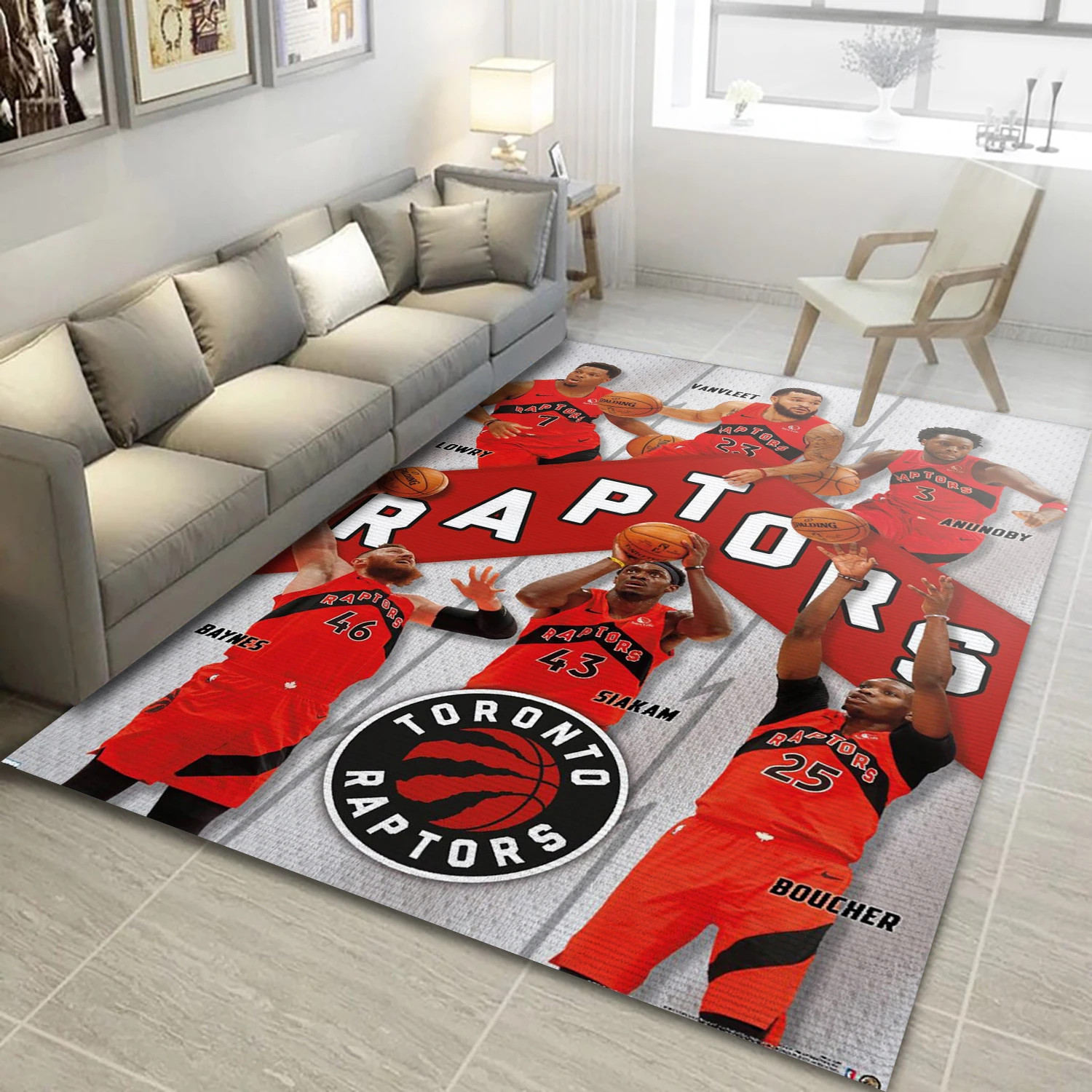 Toronto Raptors Players NBA Area Rug For Christmas, Living Room Rug - Home Decor - Indoor Outdoor Rugs