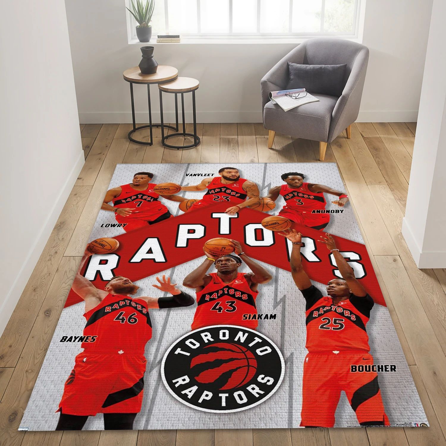 Toronto Raptors Players NBA Area Rug For Christmas, Living Room Rug - Home Decor - Indoor Outdoor Rugs