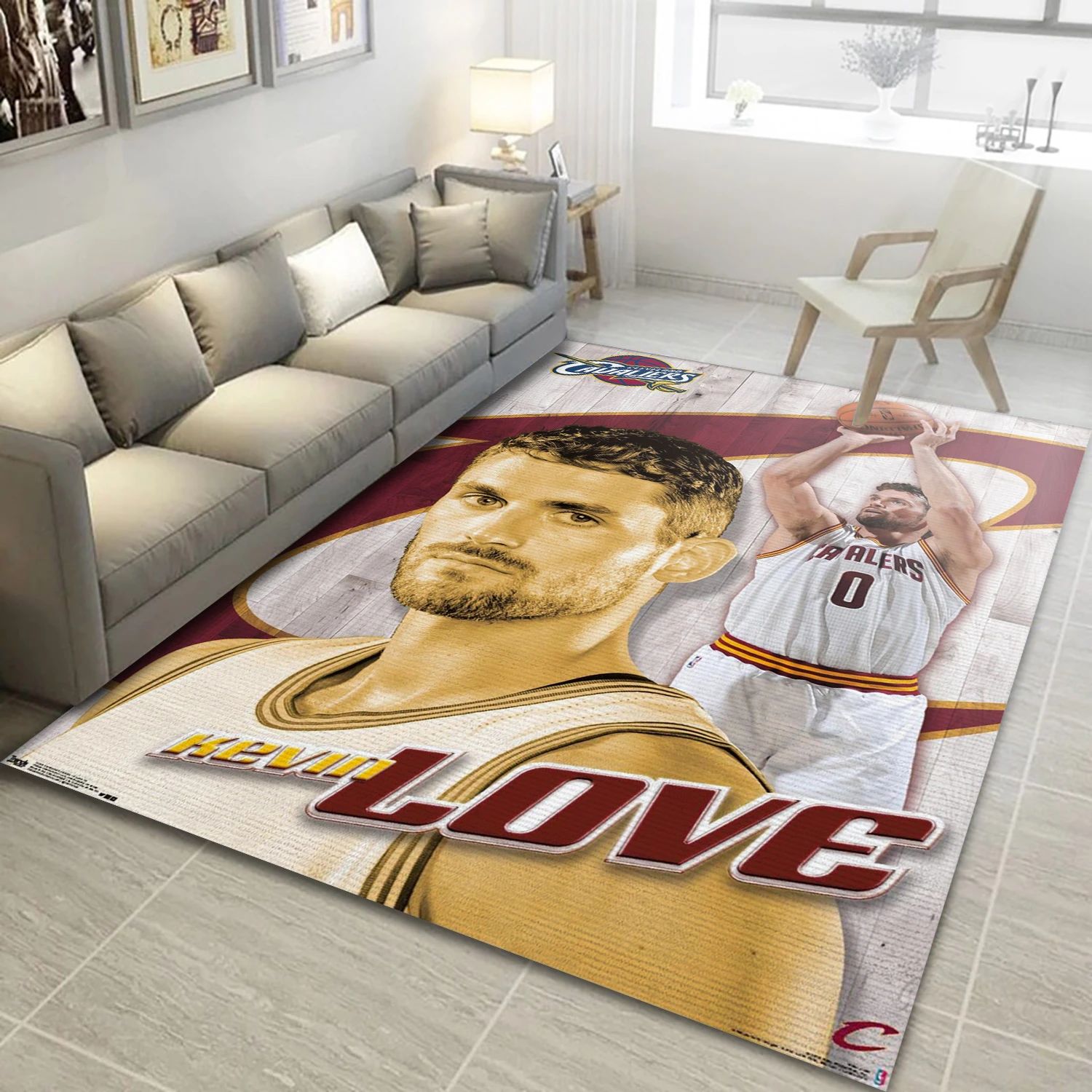 Kevin Love Cleveland Cavaliers NBA Area Rug For Christmas, Living Room Rug - US Decor - Indoor Outdoor Rugs